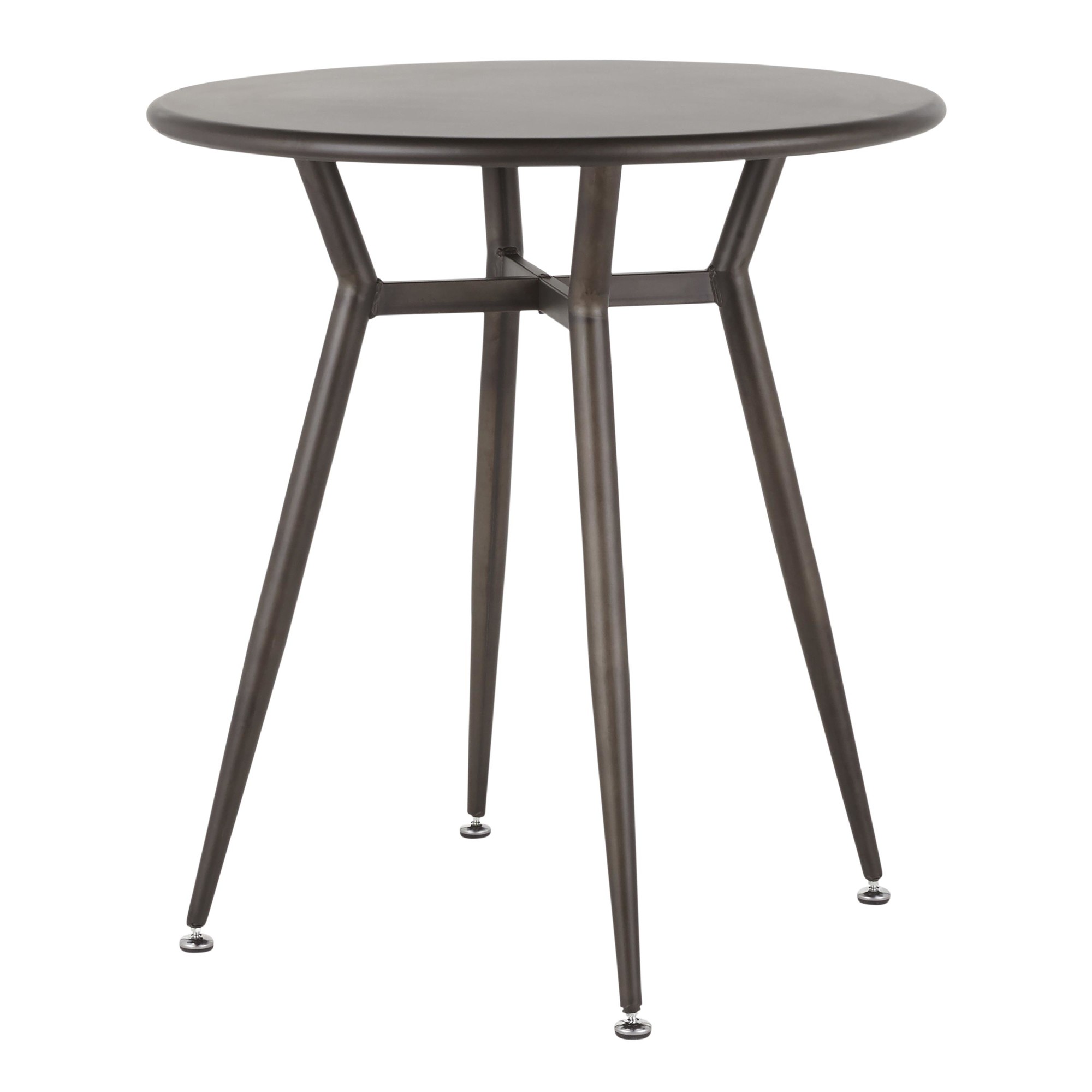 Clara Industrial Round Dinette Table in Antique Metal by LumiSource