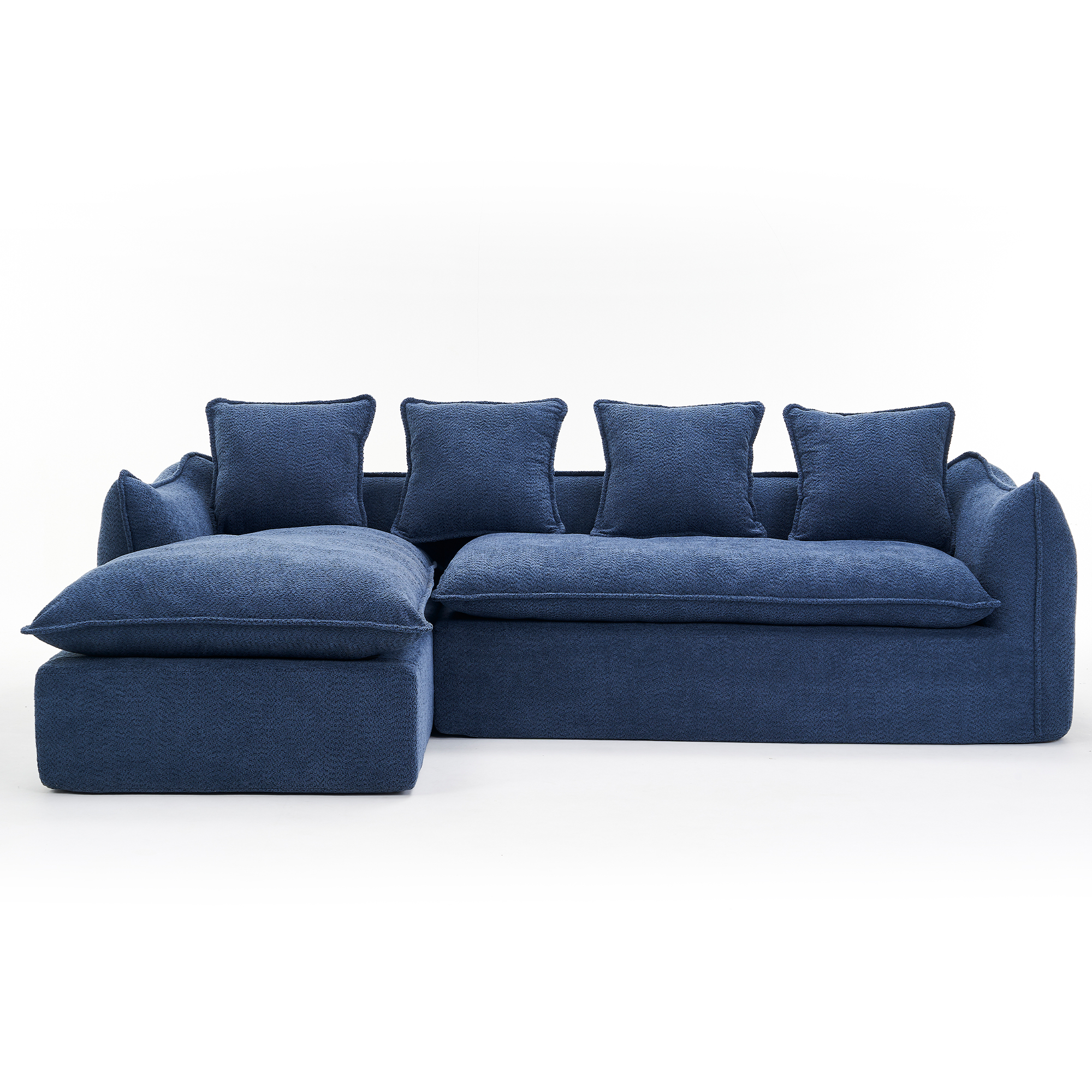 Sofa Deep Seat Sofa 3 Seater for Living Room Oversized Comfy Sofa L-Shape Sofa Couch with Chaise Home Furniture Sleeper Sectional Sofa for Apartment, Office Left Hand Facing