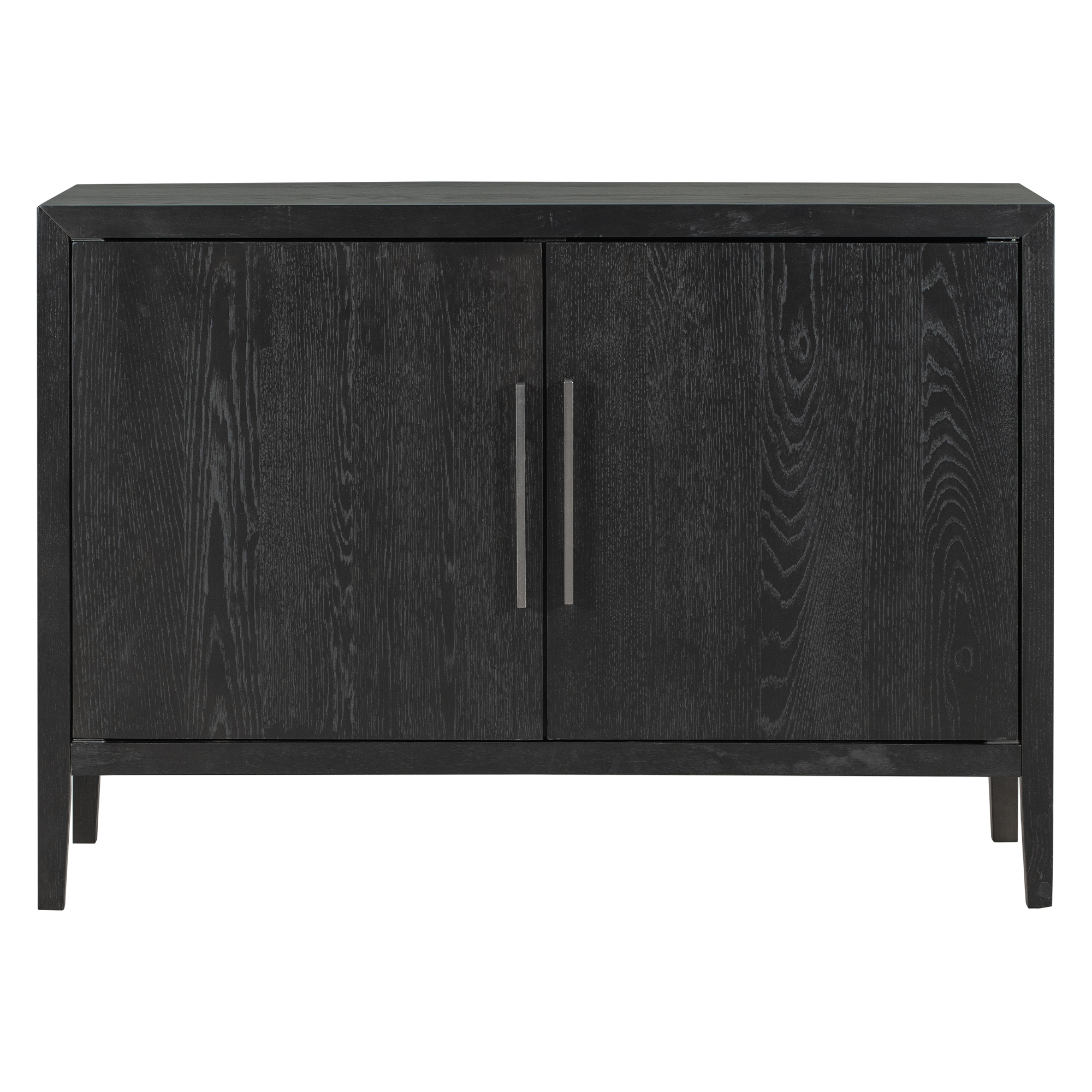 U-Style Storage Cabinet Sideboard Wooden Cabinet with 2 Metal handles and 2 Doors for Hallway, Entryway, Living Room