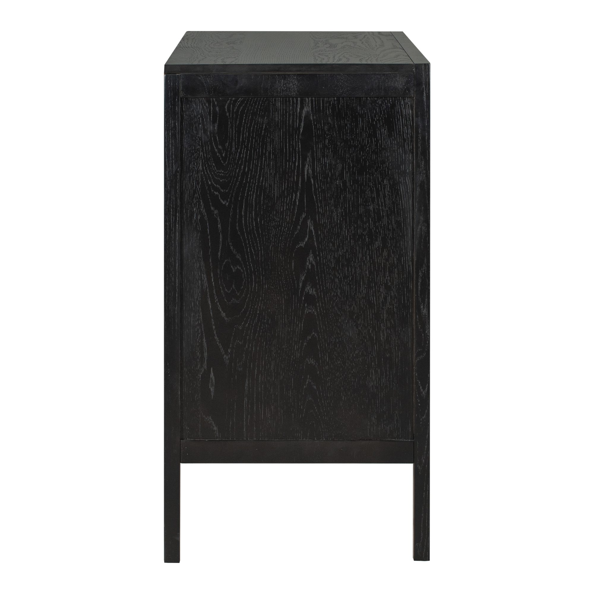 U-Style Storage Cabinet Sideboard Wooden Cabinet with 2 Metal handles and 2 Doors for Hallway, Entryway, Living Room