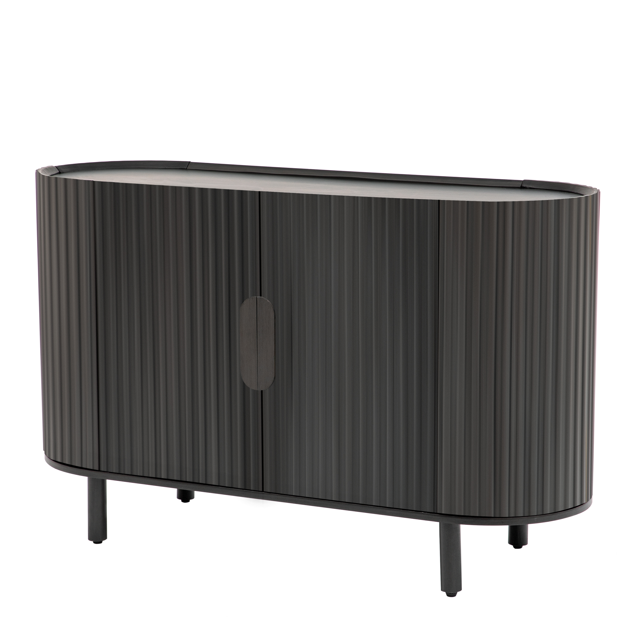 U-Style Curved Design Light Luxury Sideboard with Adjustable Shelves,Suitable for Living Room,Study and Entrance