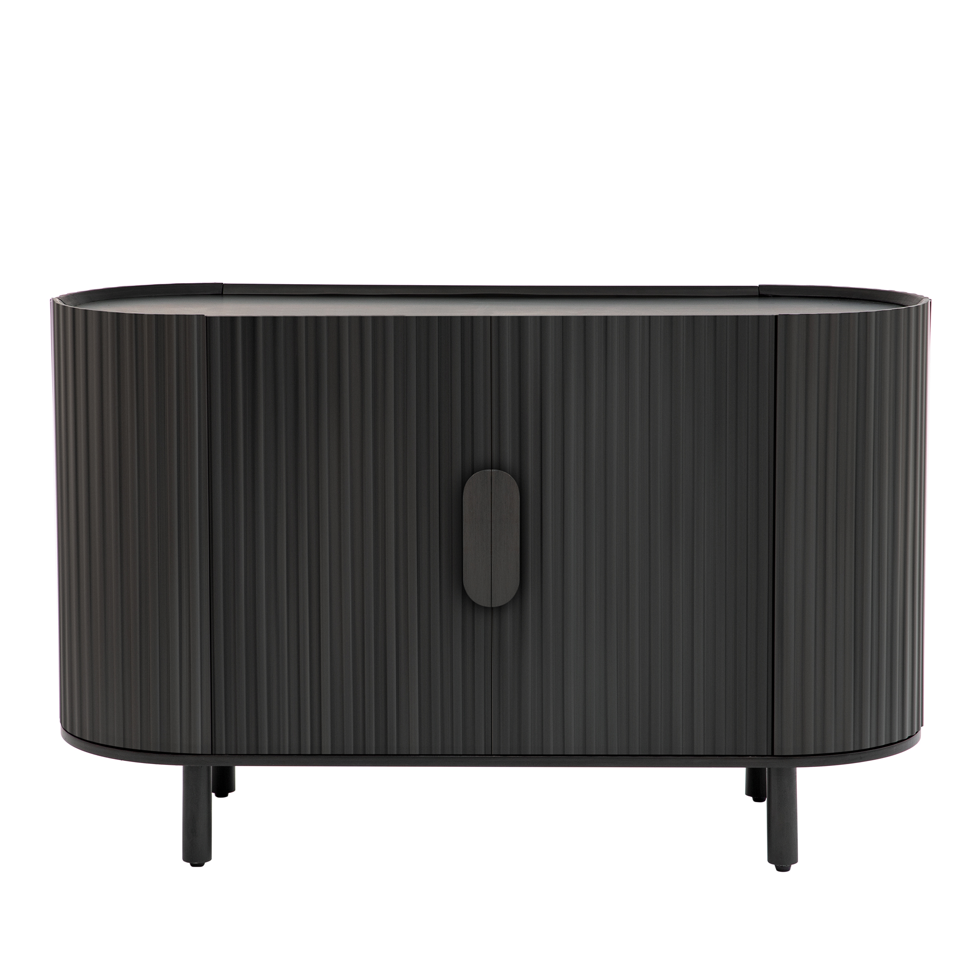 U-Style Curved Design Light Luxury Sideboard with Adjustable Shelves,Suitable for Living Room,Study and Entrance