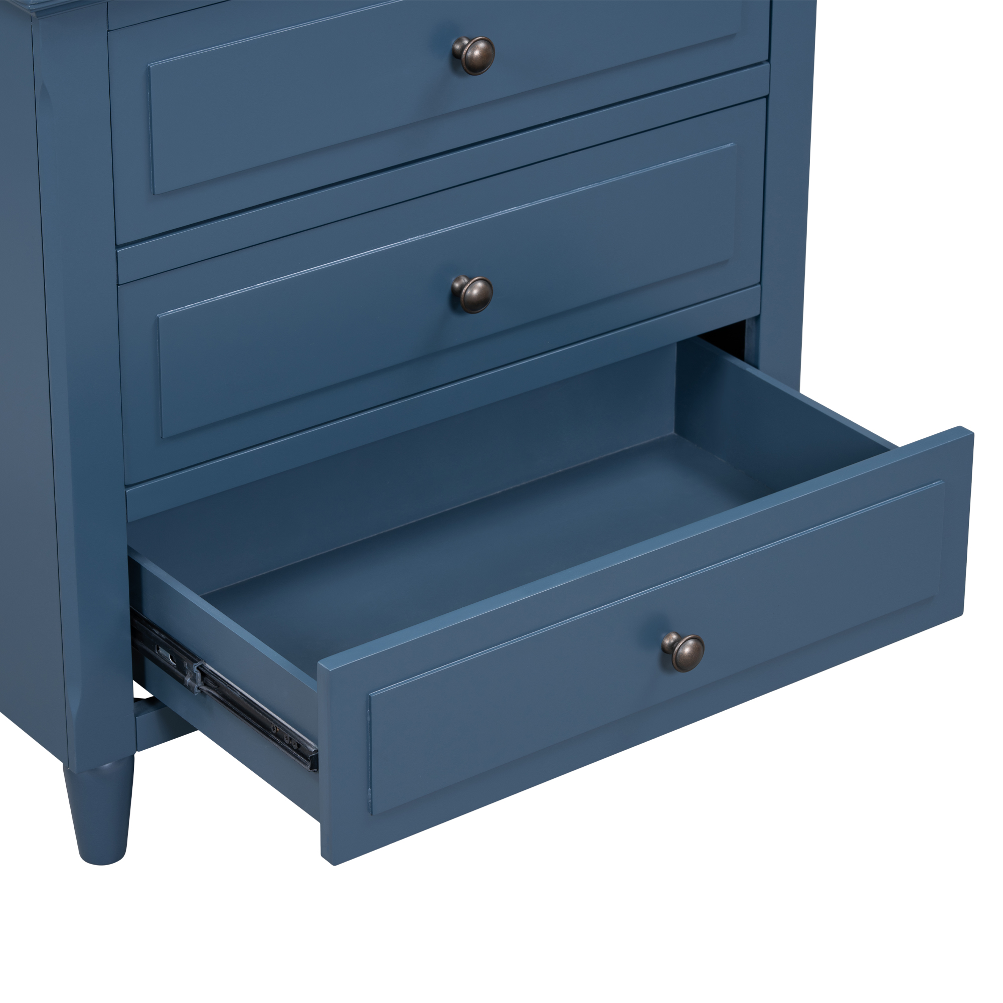 U_STYLE 3-Drawer Nightstand Storage Wood Cabinet