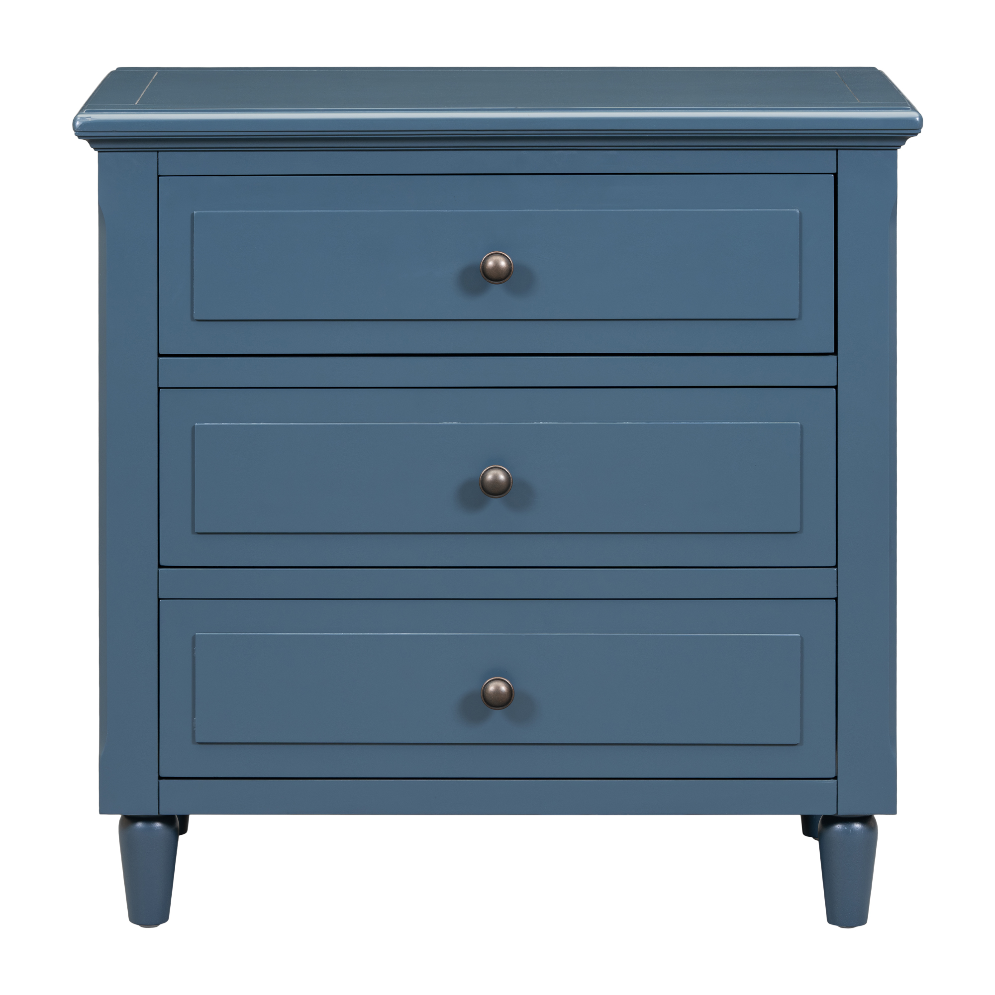 U_STYLE 3-Drawer Nightstand Storage Wood Cabinet