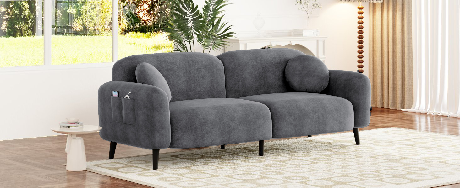 U_Style  83.9''Upholstered Sofa for Living Room, Bedroom, and Apartments