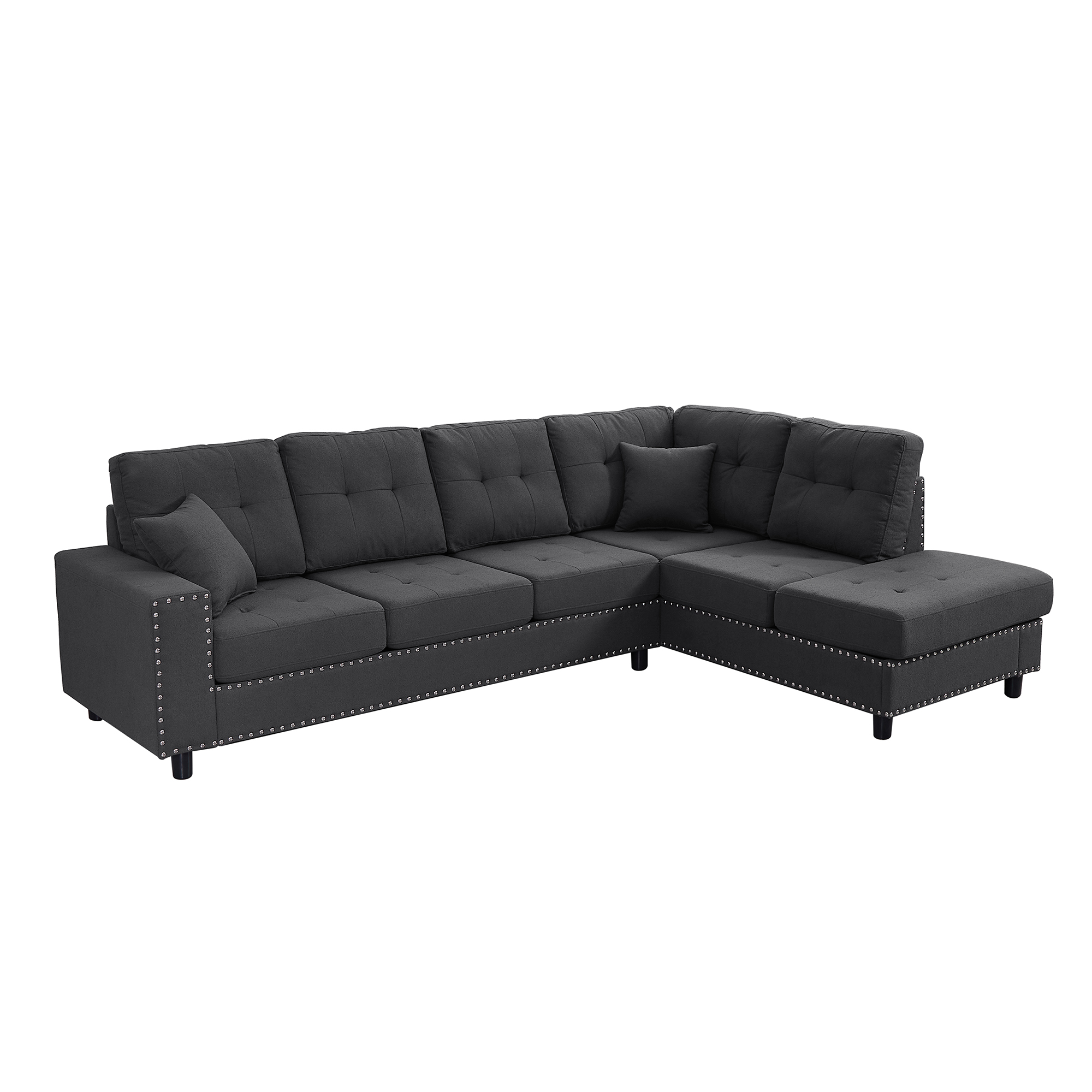 U_Style 109.2''L-shaped Modular Sectional Sofa with Removable  Back Cushions and 2 Pillows, Suitable for Living rooms, Offices, and Apartments