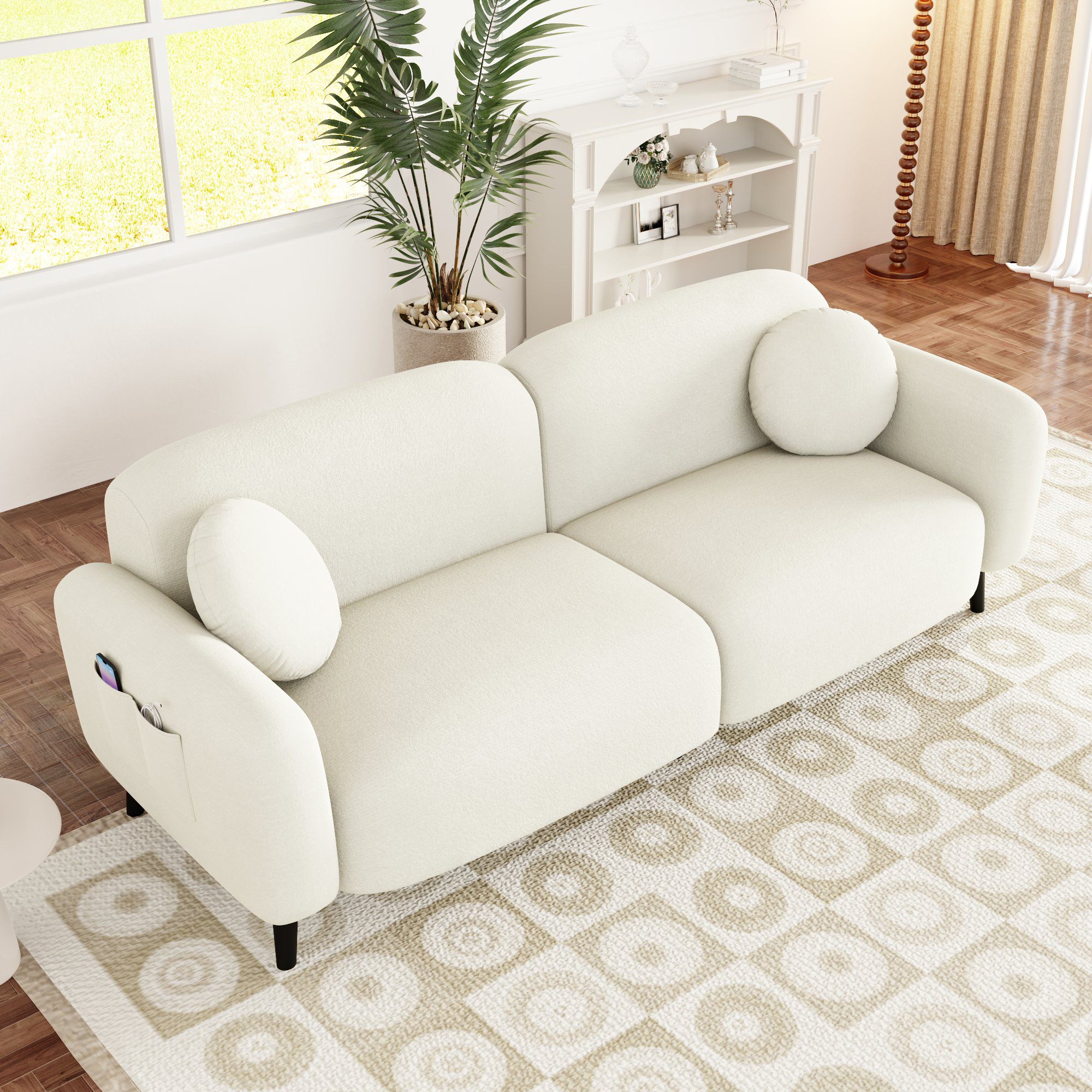 U_Style  83.9''Upholstered Sofa for Living Room, Bedroom, and Apartments