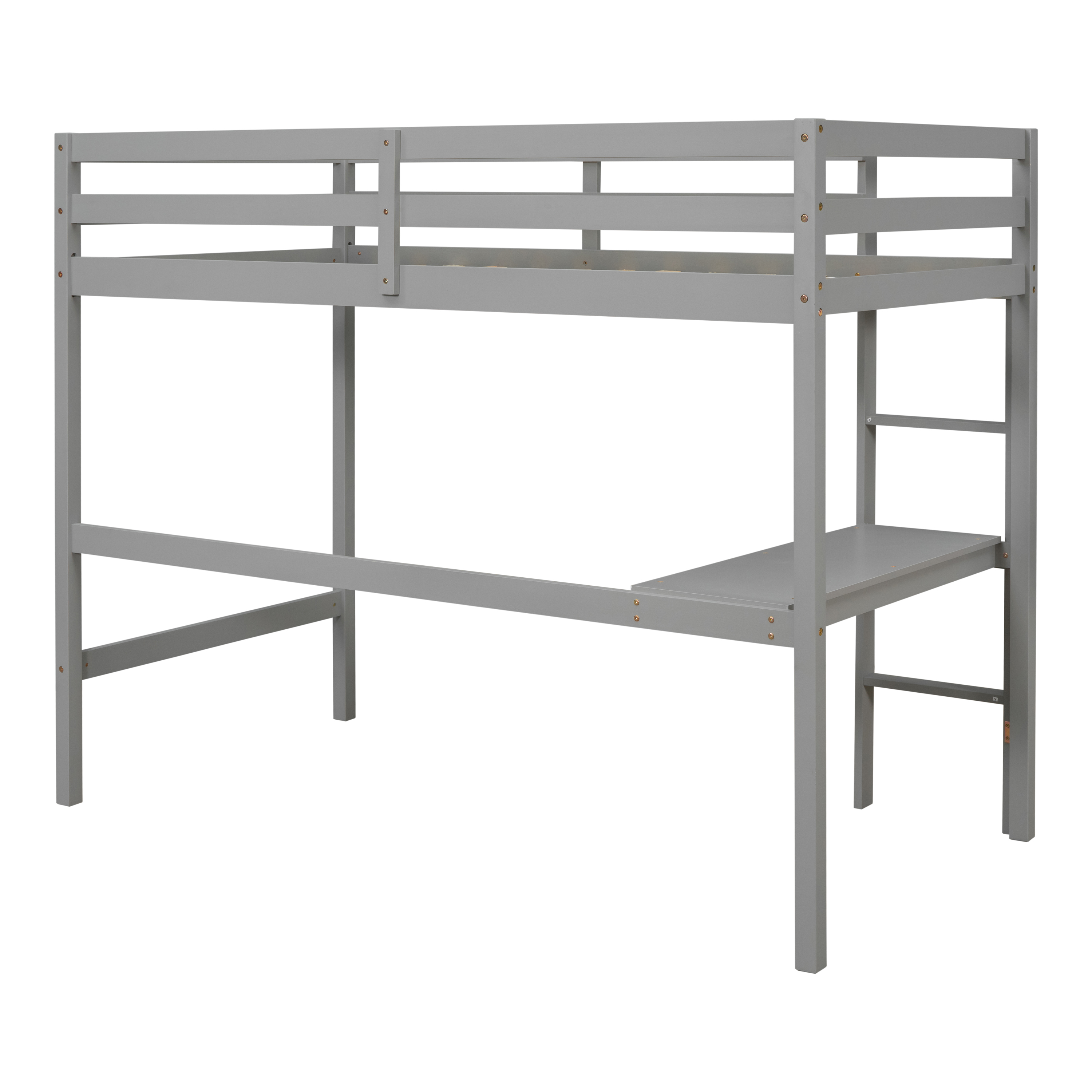 Twin Loft Bed with  built-in desk,Grey(Old SKU:W50450910)