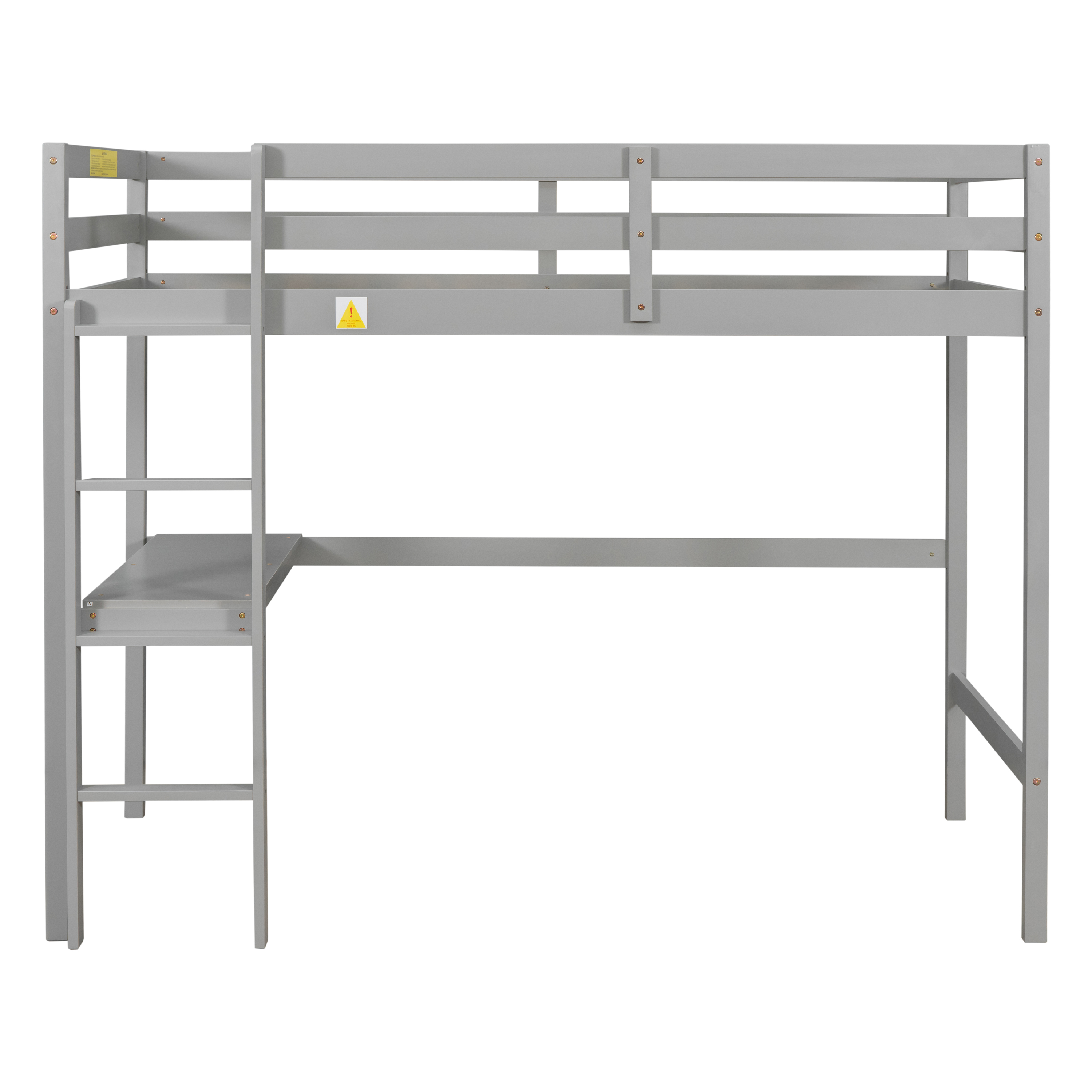 Twin Loft Bed with  built-in desk,Grey(Old SKU:W50450910)