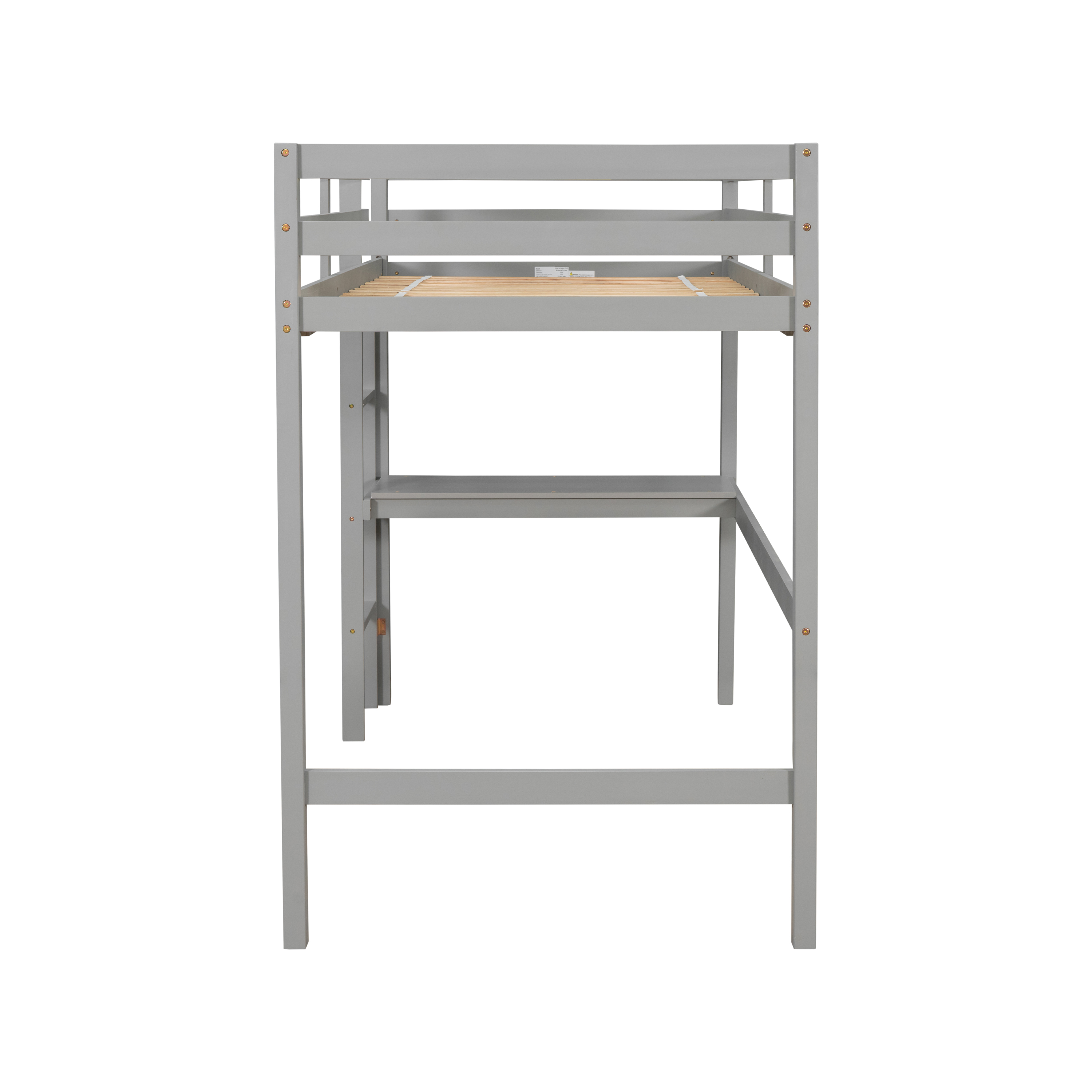 Twin Loft Bed with  built-in desk,Grey(Old SKU:W50450910)