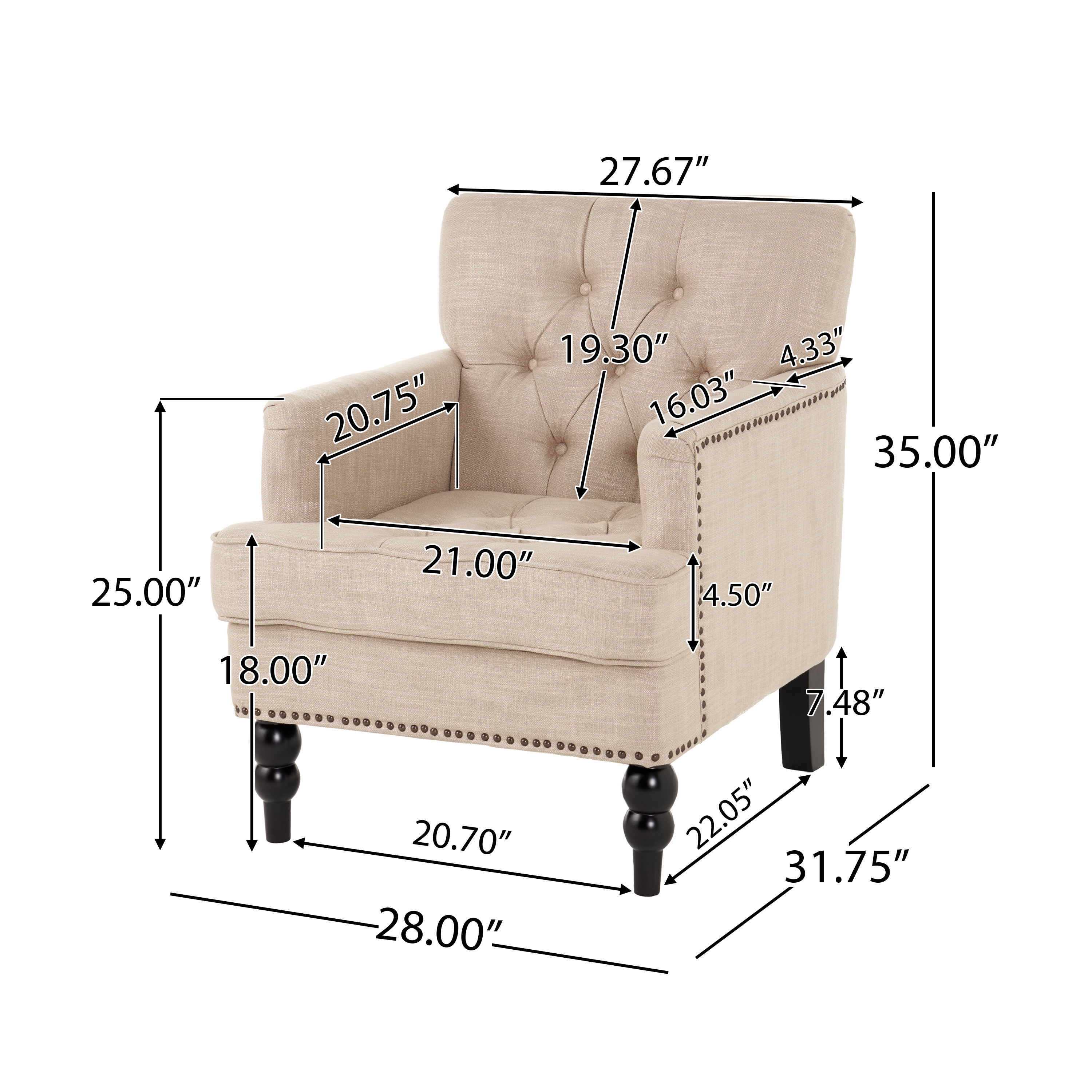 HARRISON TUFTED CLUB CHAIR