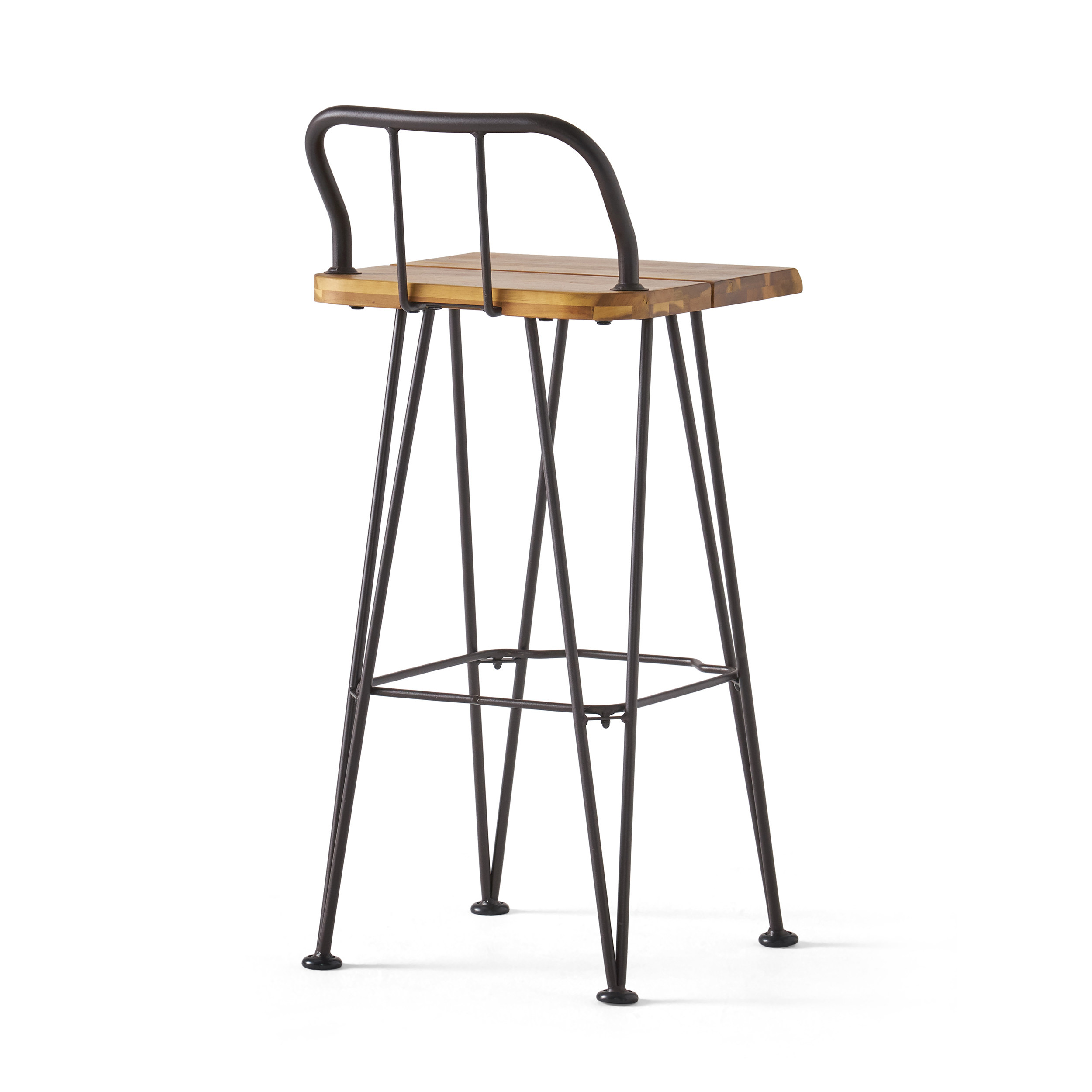 DENALI INDUSTIAL WOOD AND METAL BARSTOOL