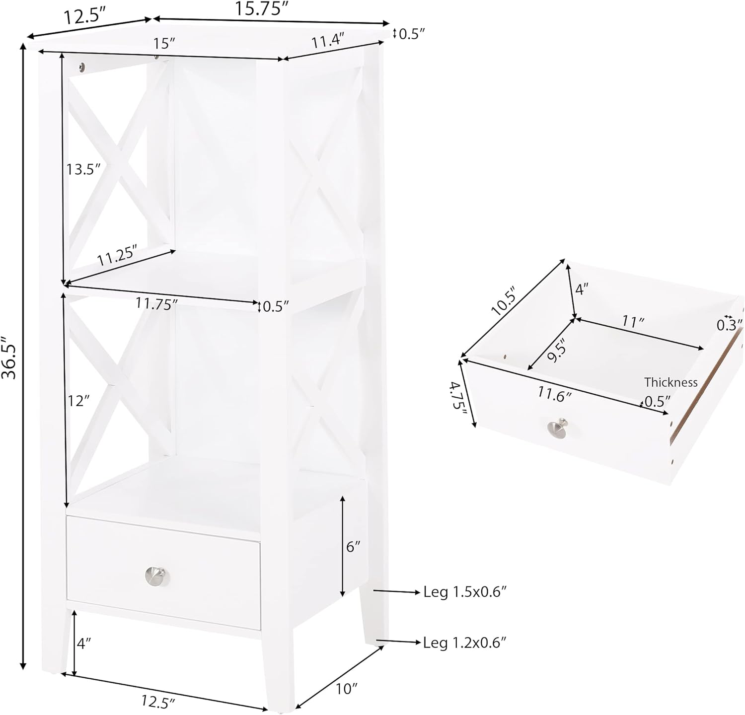 1 DRAWER STORAGE RACK