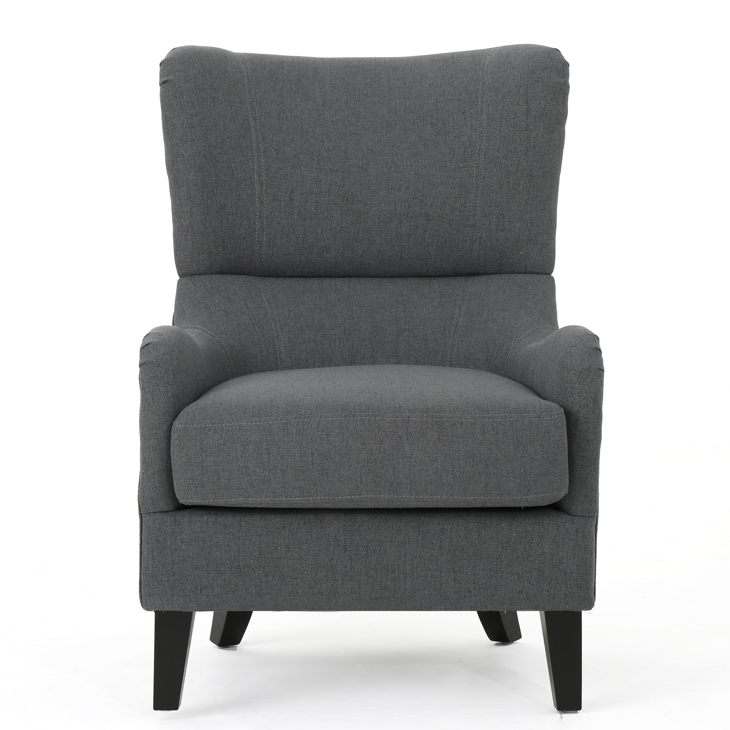 Modern Upholstered Armchair with Solid Leg, Leisure Single Sofa Chair for Living Room Bedroom Reading and Studio