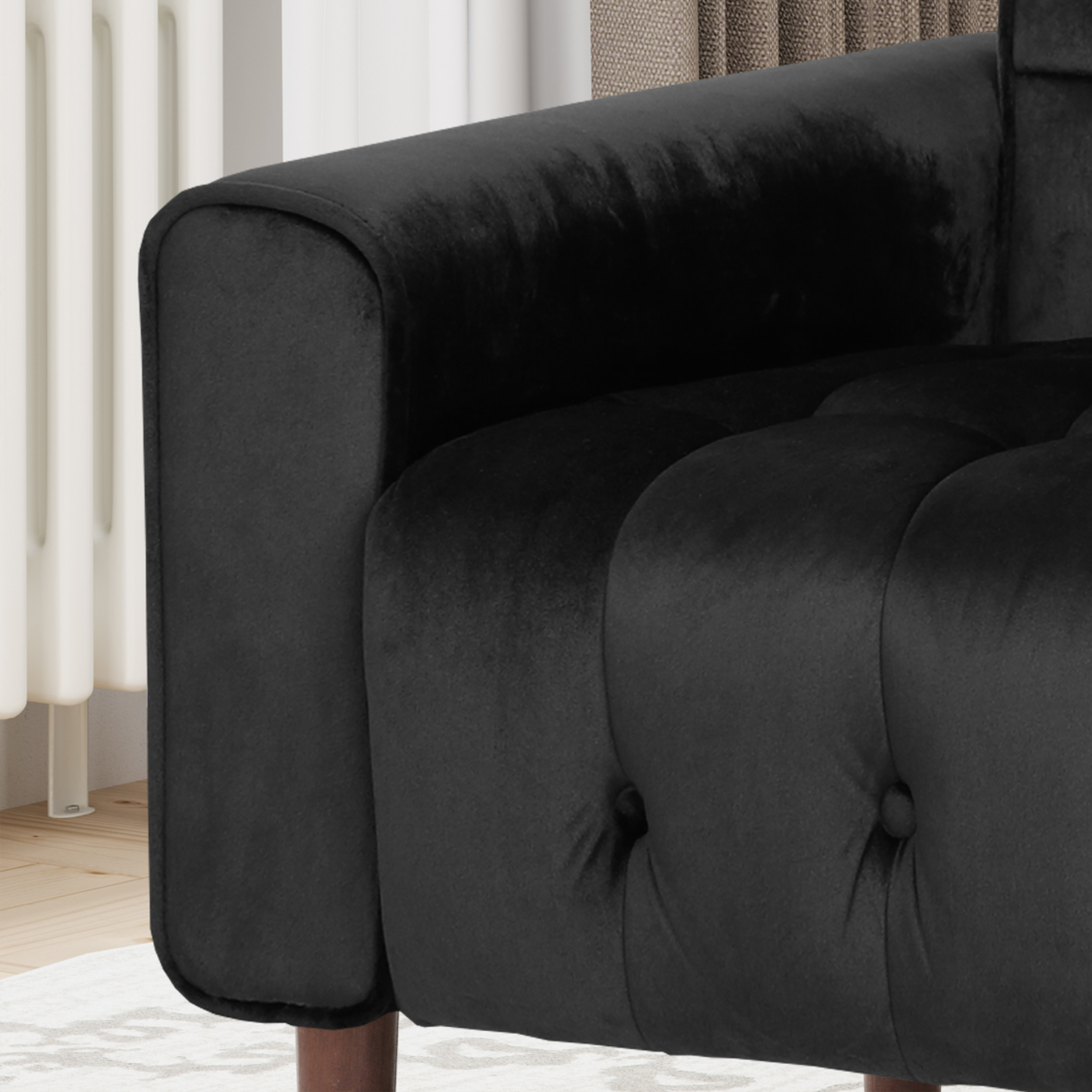 Mirod Comfy Arm Chair with Tufted Back , Modern for Living Room, Bedroom and  Study