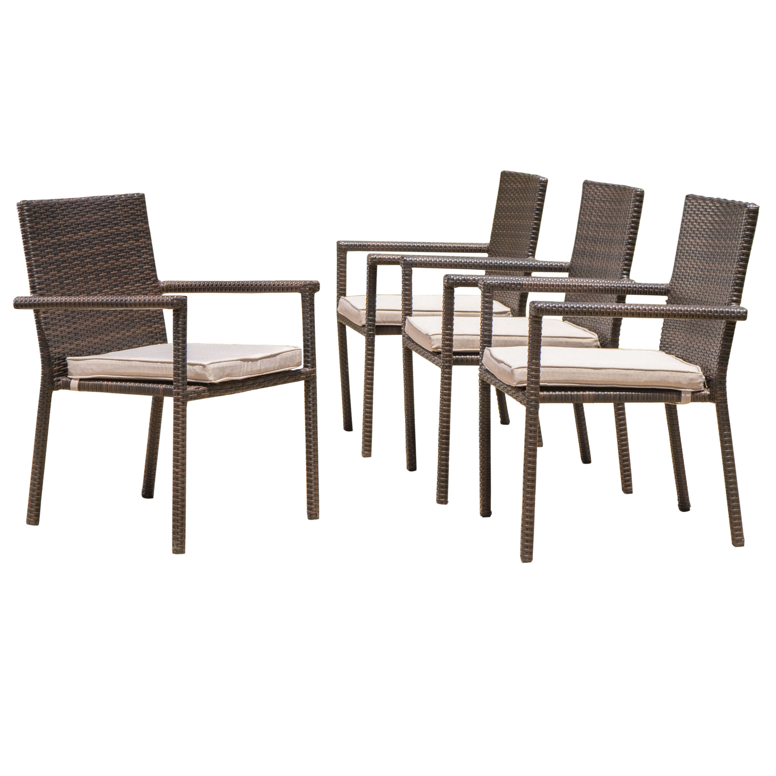 SAN PICO DINING CHAIR-MULTI BROWN,1PC with Cushion