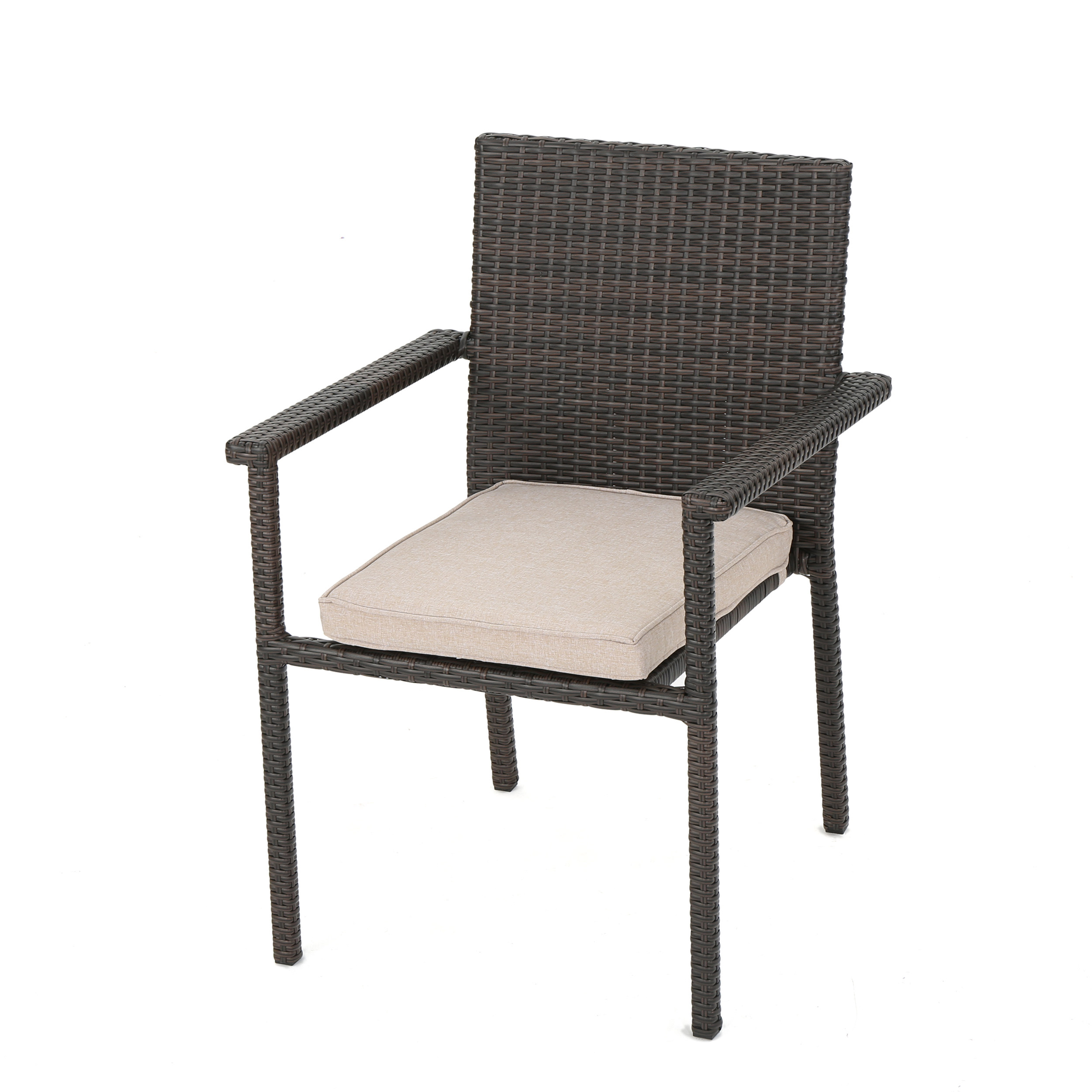 SAN PICO DINING CHAIR-MULTI BROWN,1PC with Cushion