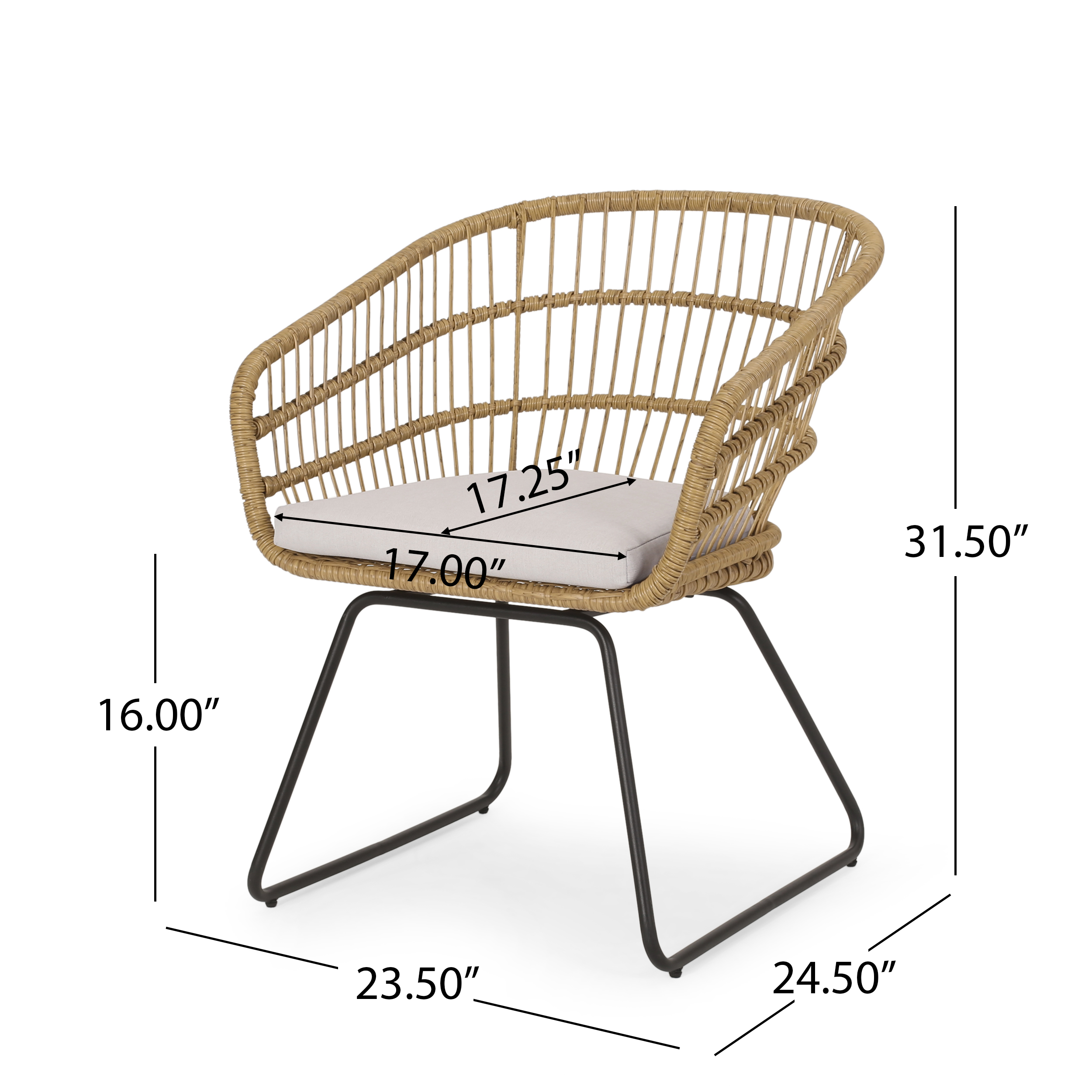 TERRY CHAIR,2PCS with 2 Cushions