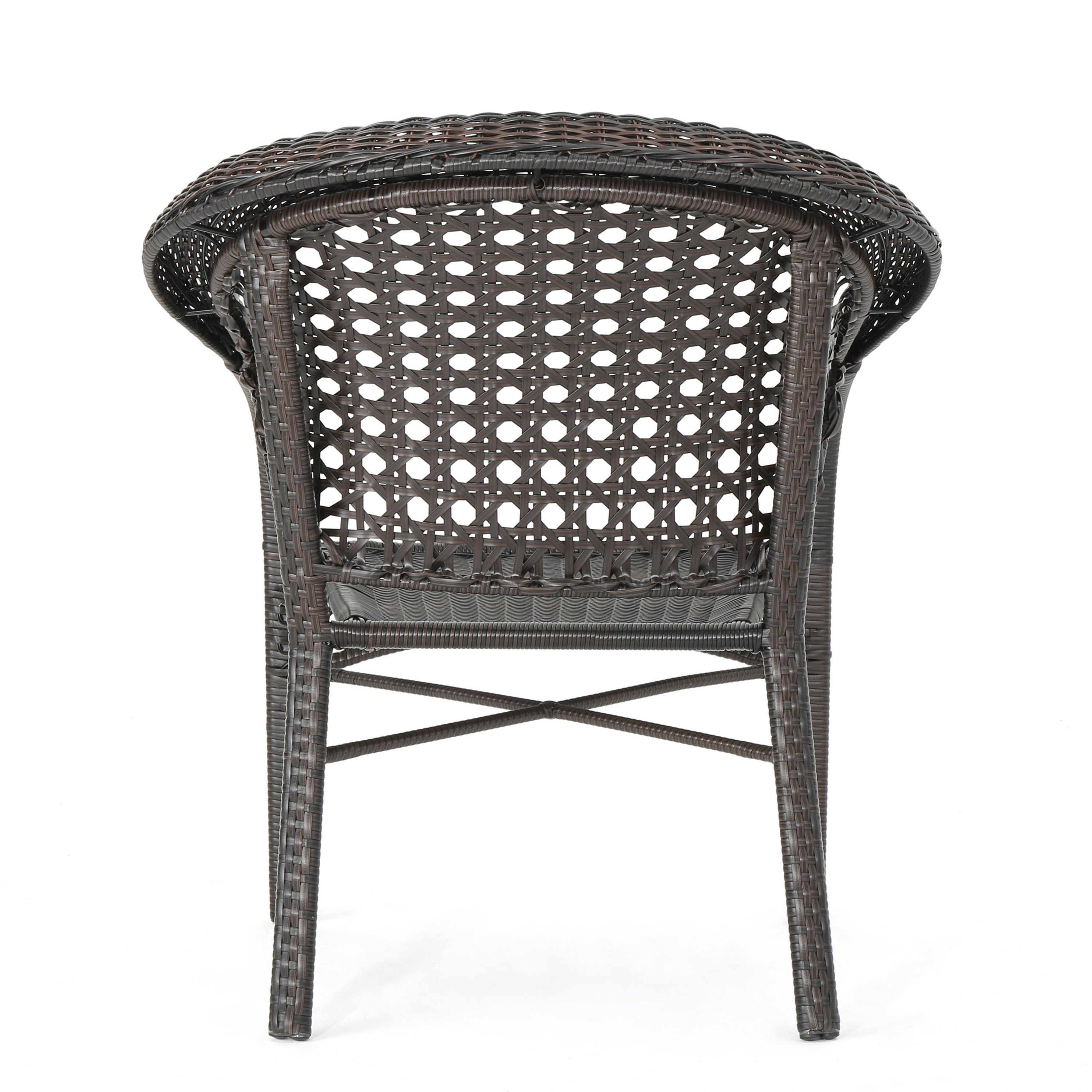 FIGI PE WICKER FANBACK STACKING CHAIR,1PC