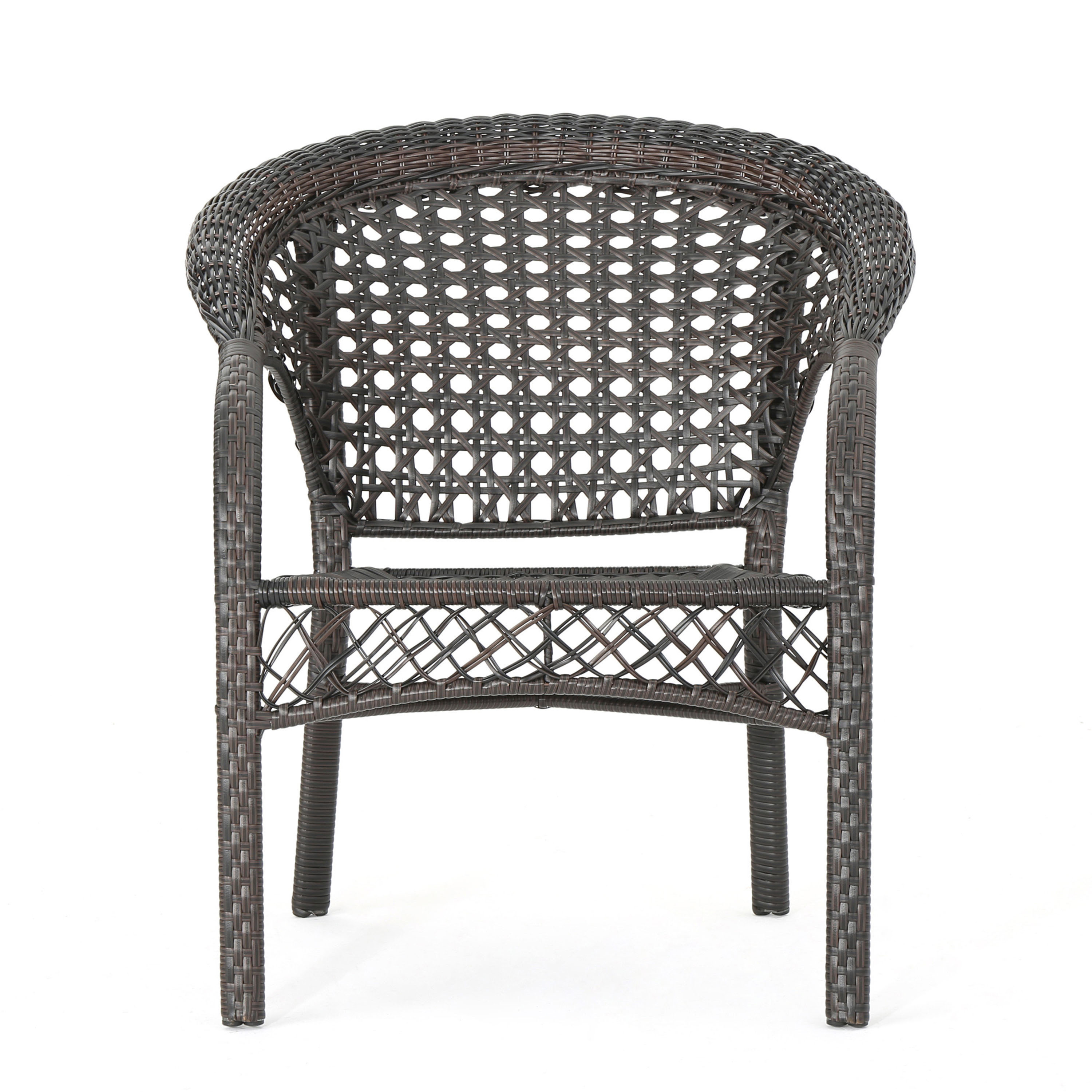 FIGI PE WICKER FANBACK STACKING CHAIR,1PC