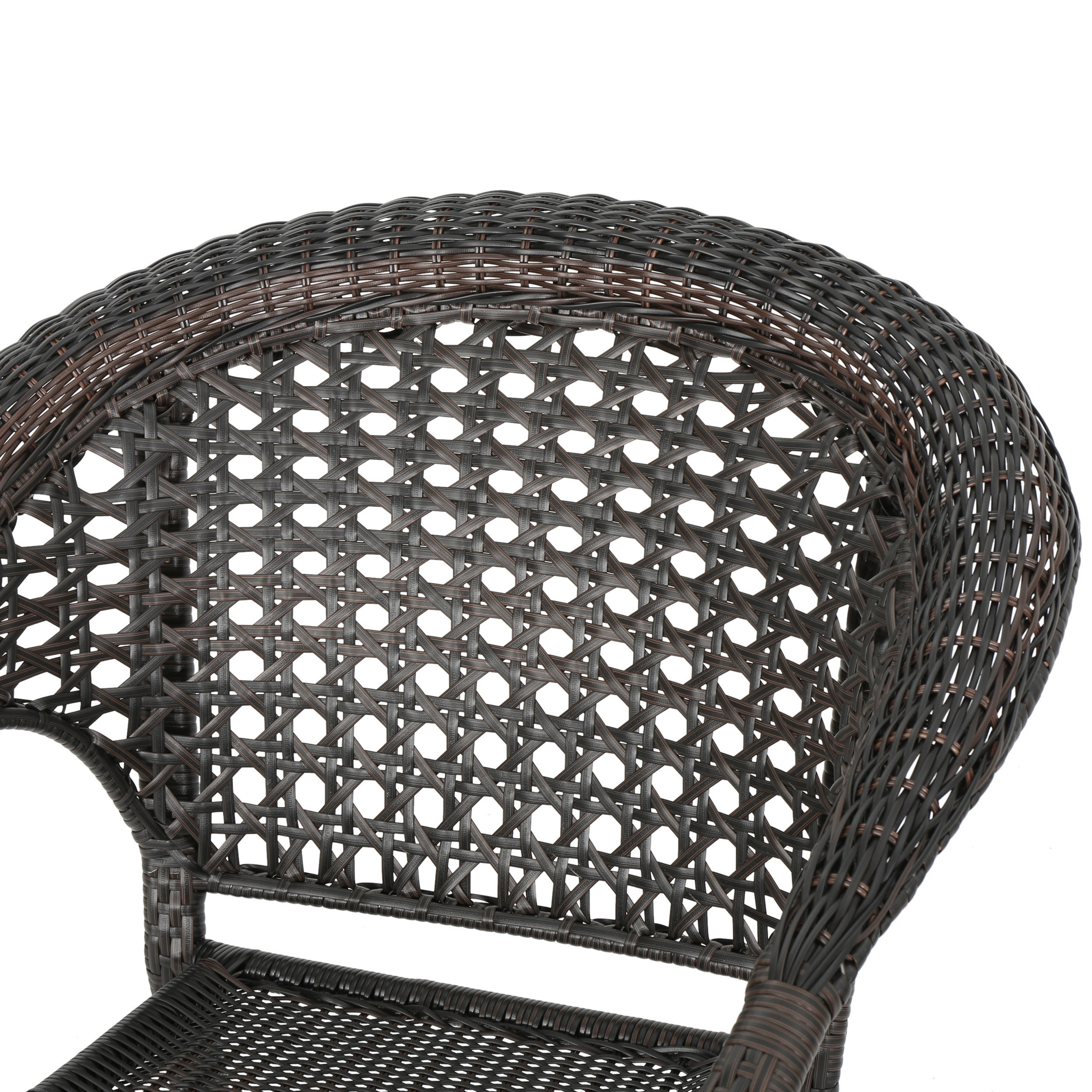 FIGI PE WICKER FANBACK STACKING CHAIR,1PC