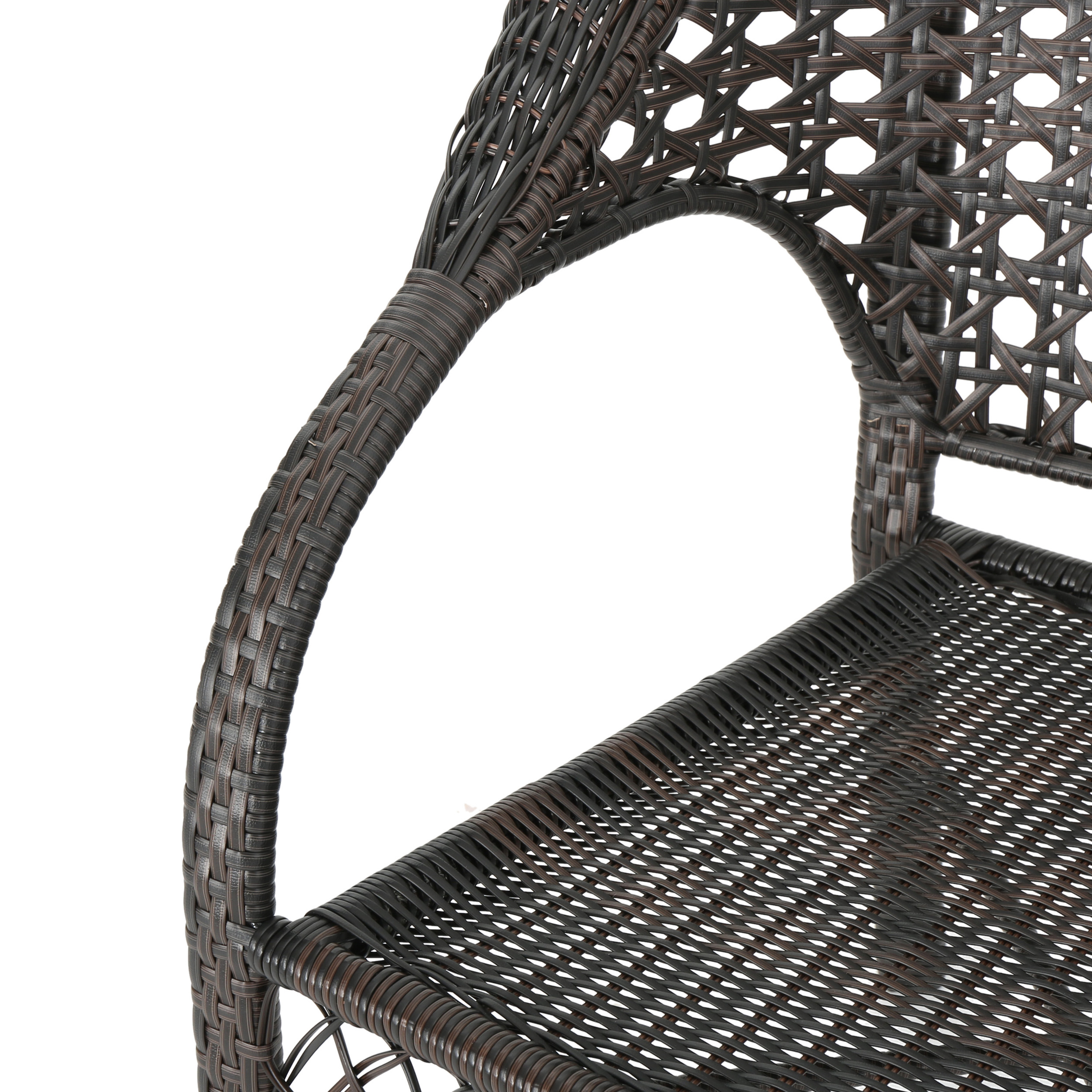 FIGI PE WICKER FANBACK STACKING CHAIR,1PC