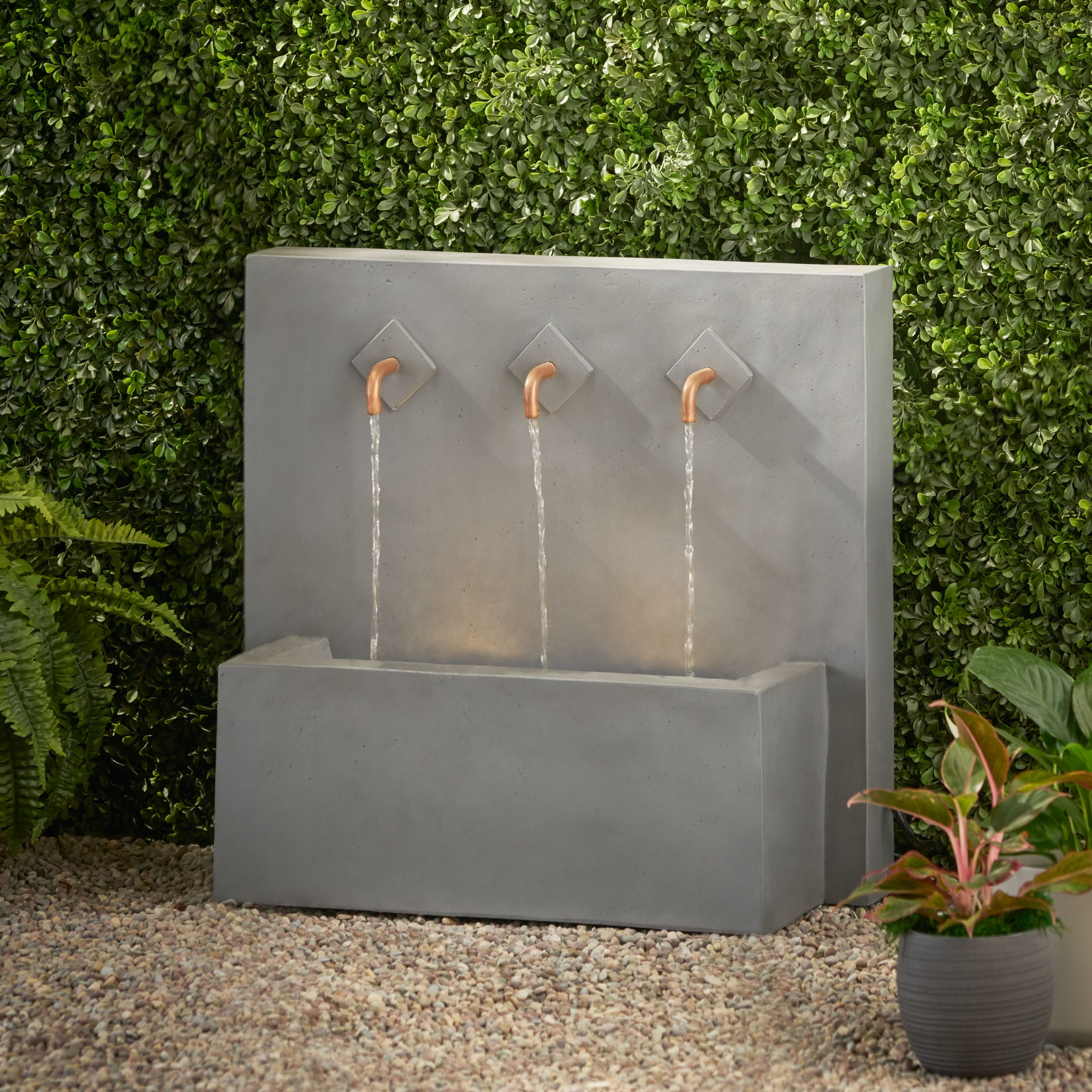 Cody Outdoor Fountain, Light Gray, No Assembly Required