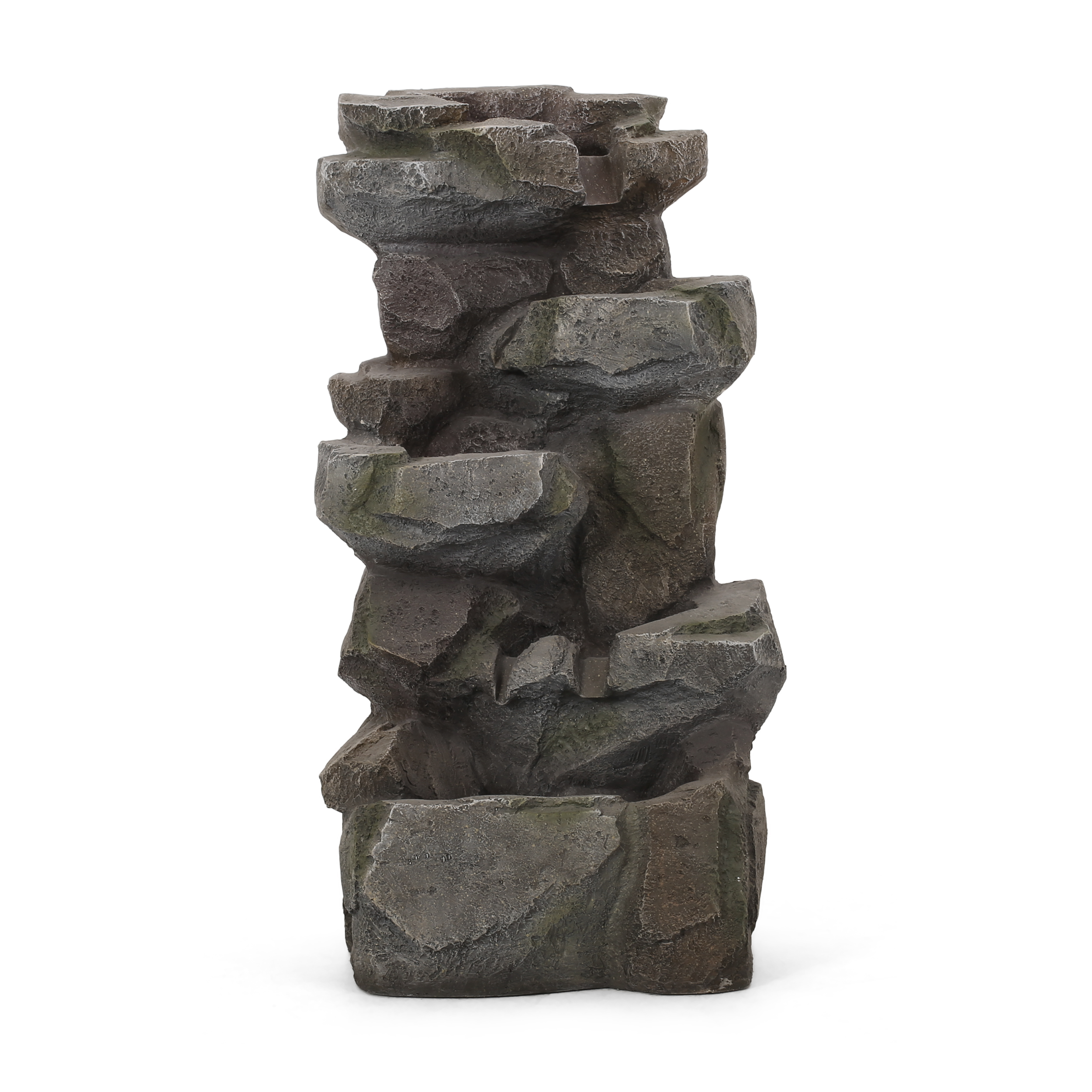 APACHE 4 TIER FOUNTAIN, Candler Outdoor Fountain, Stone Gray, No Assembly Required