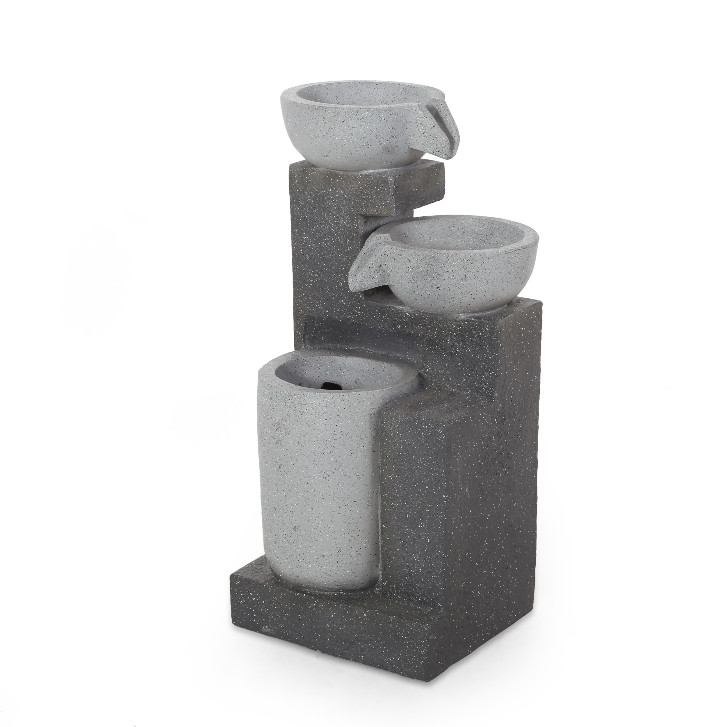 ASHFORD 3 TIER FOUNTAIN, Multi Gray, No Assembly Required