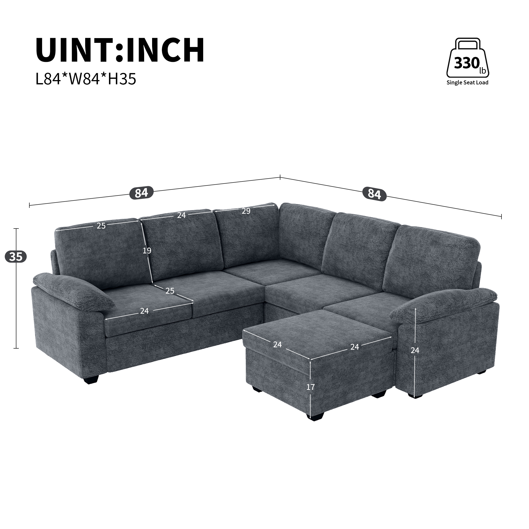 [VIDEO provided] [New] 84*84" Modern Velvet Sectional Sofa Set,Large U Shaped Upholstered Corner Couch with Ottoman,Armrest Pillow,6 Seat Indoor Furniture for Living Room,Apartment,Office,2 Colors