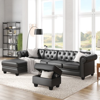 Home, Cloud Leather Sectional Furniture Rower