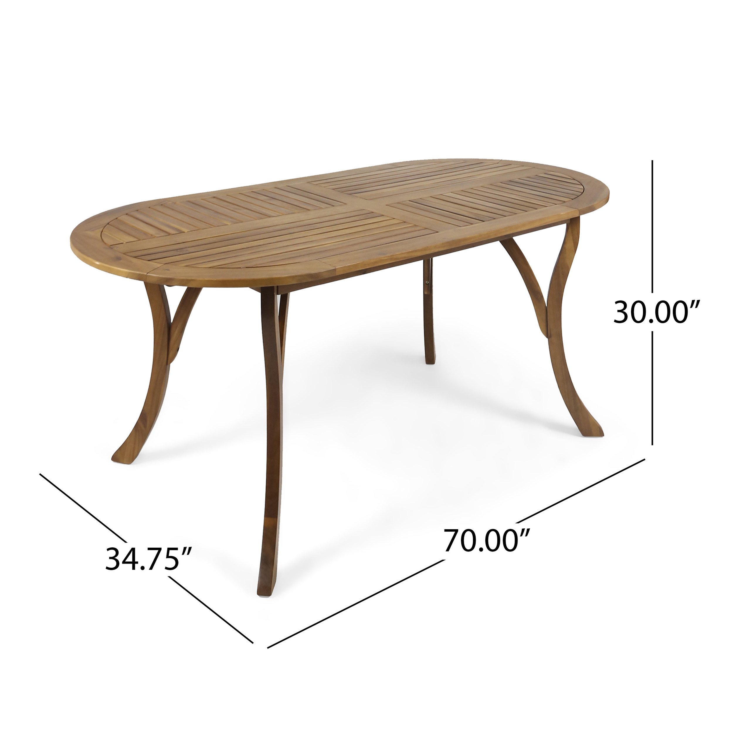 Acacia Wood 70" Dining Table