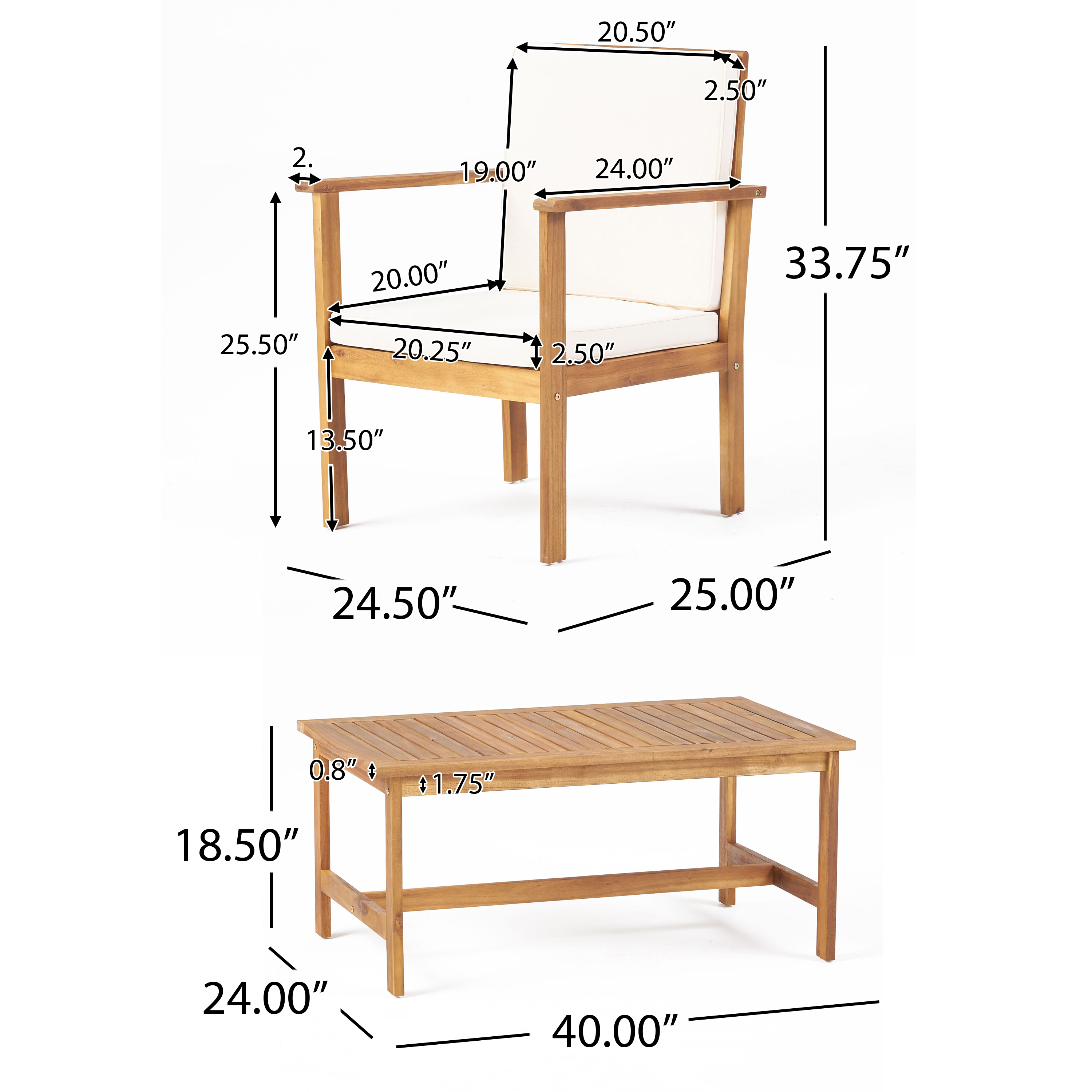 2 CLUB CHAIR & TABLE