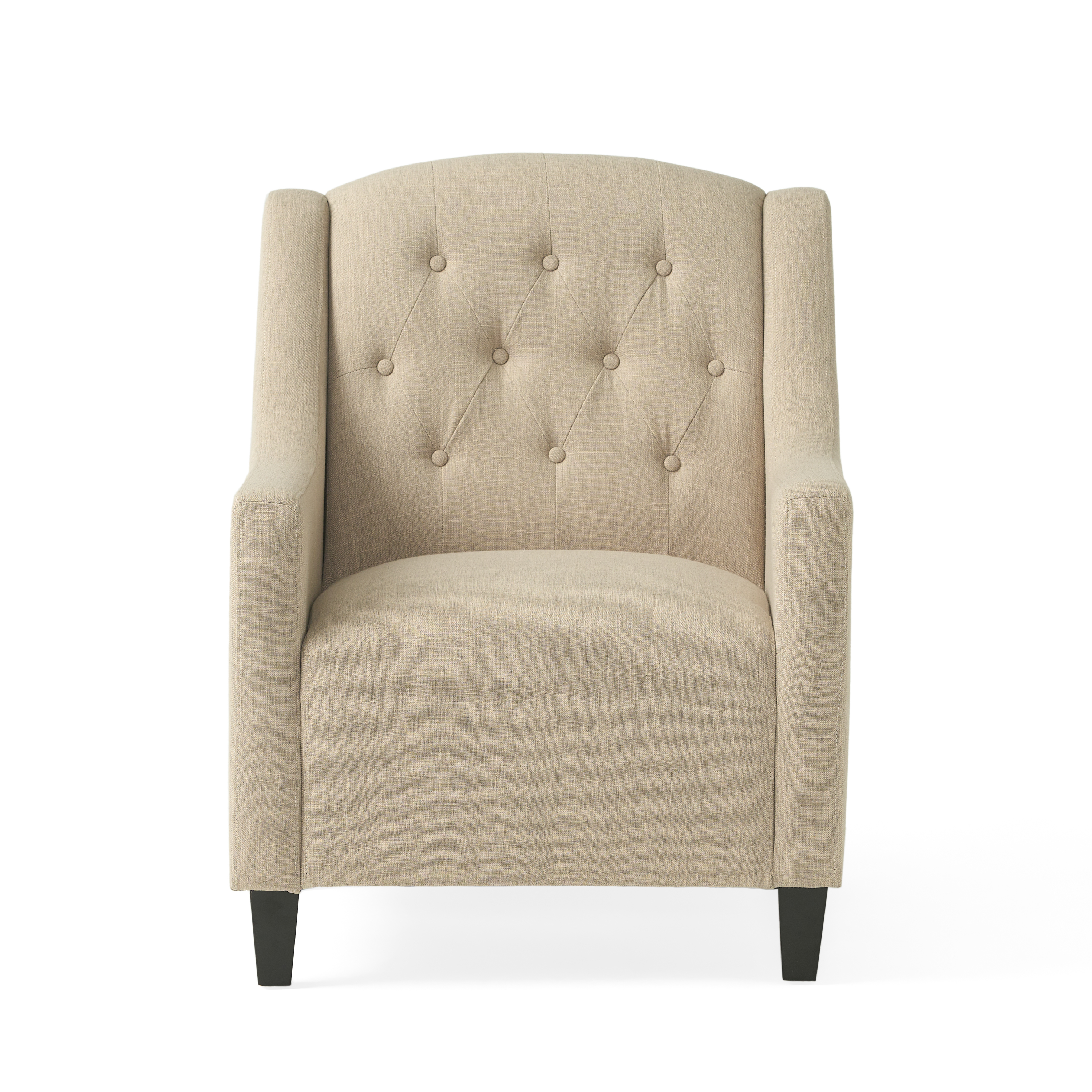 Upholstered Armchair with Ottoman