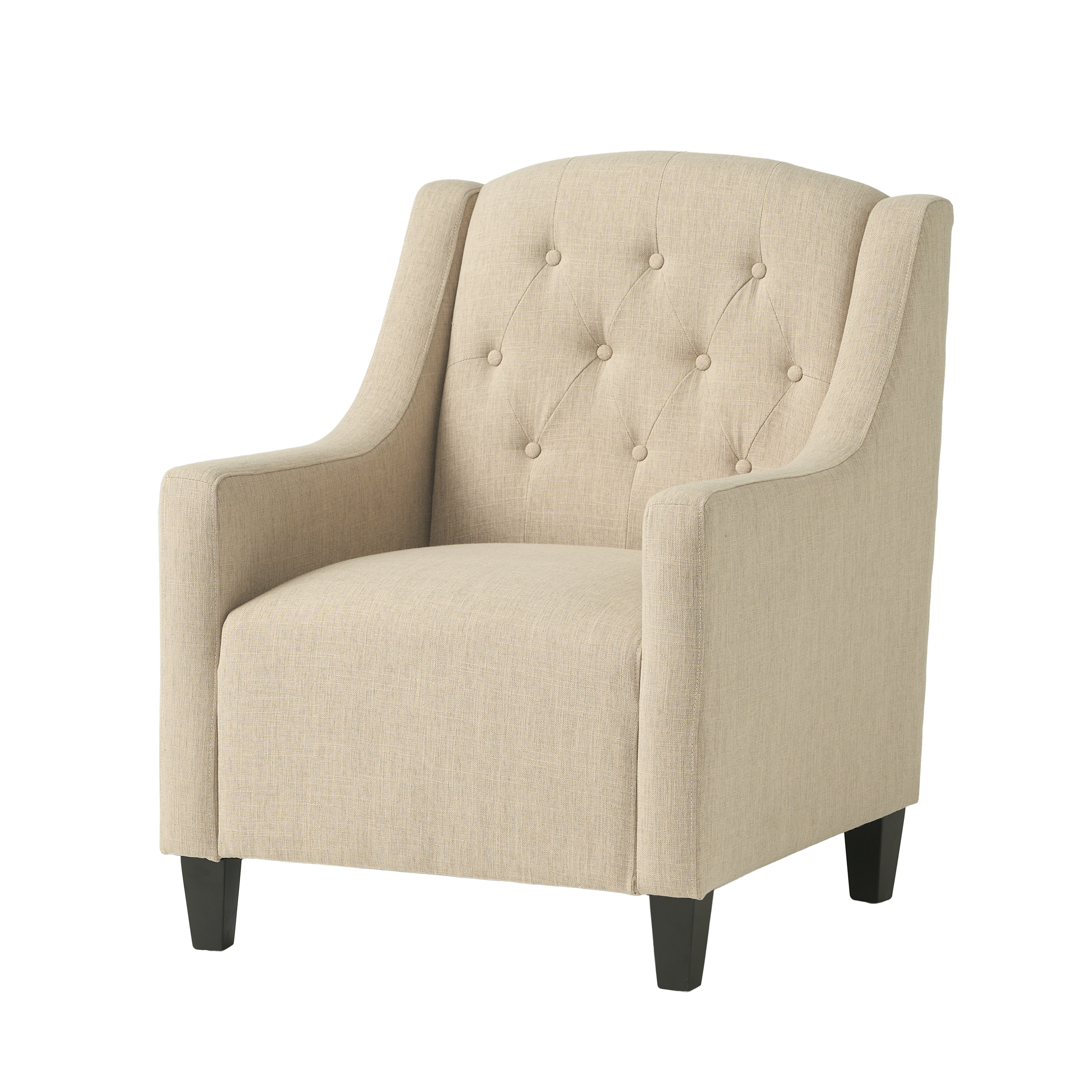 Upholstered Armchair with Ottoman