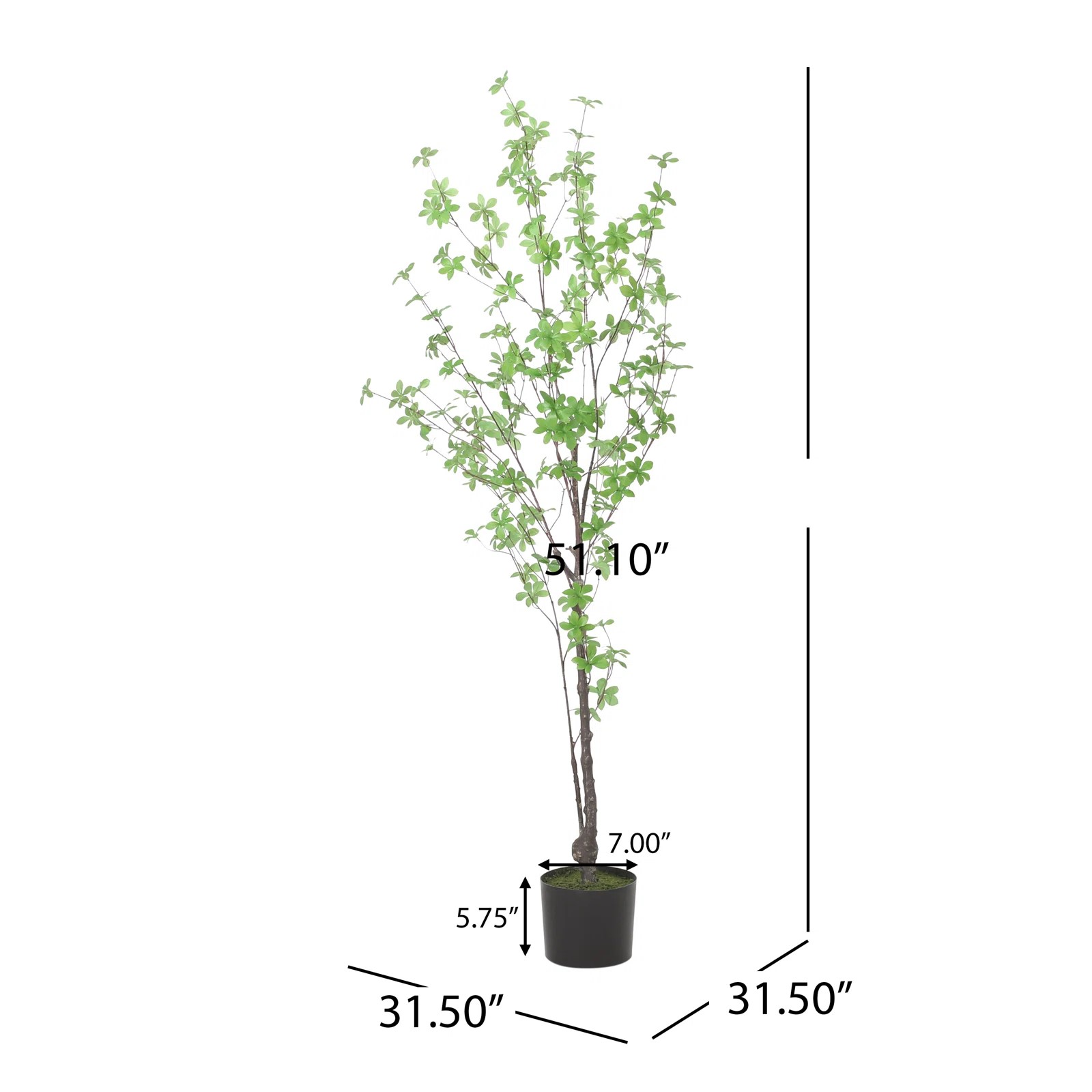 150CM ARTIFICIAL DISC LEAF TREE