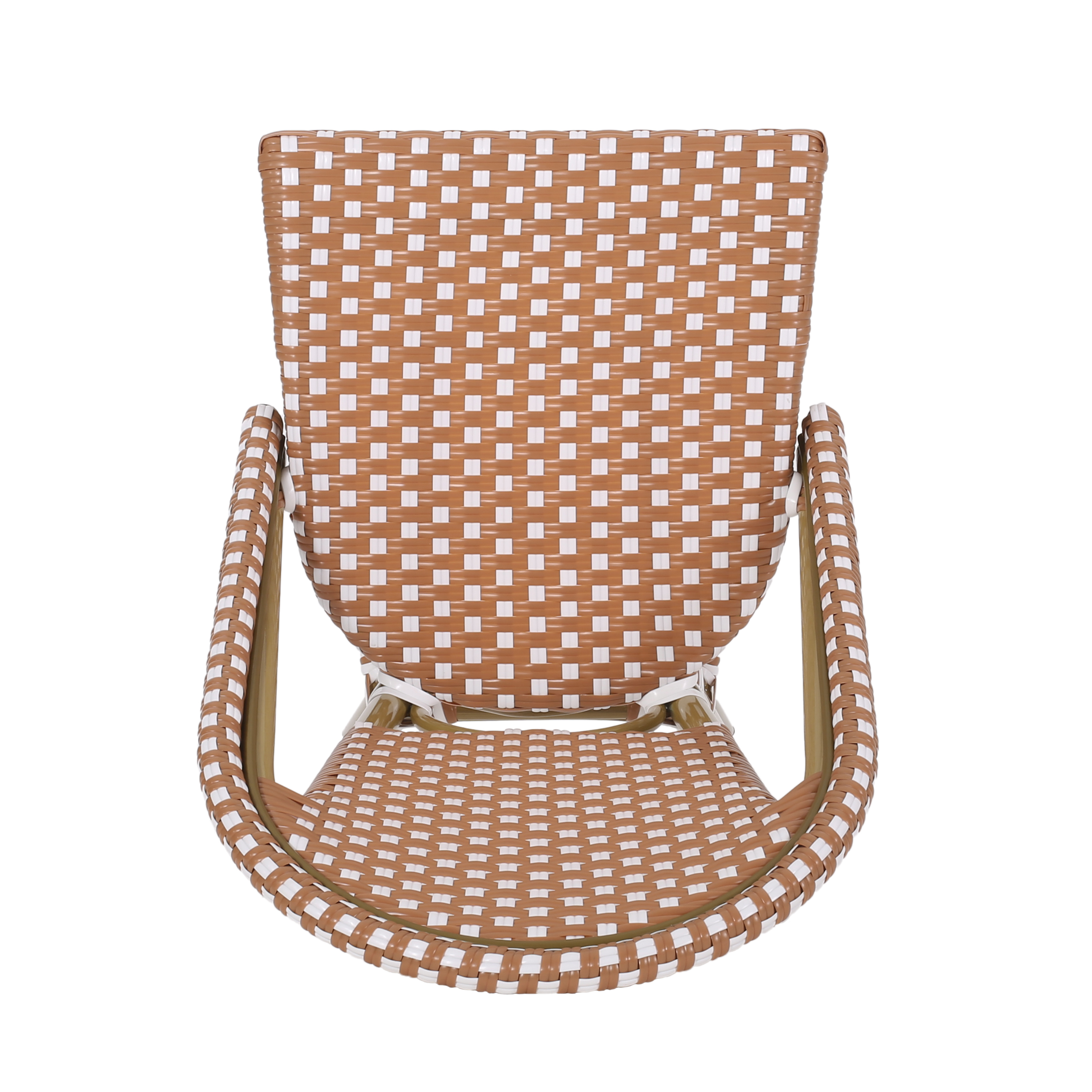 WICKER BAR STOOL WITH ALUMINUM FRAME