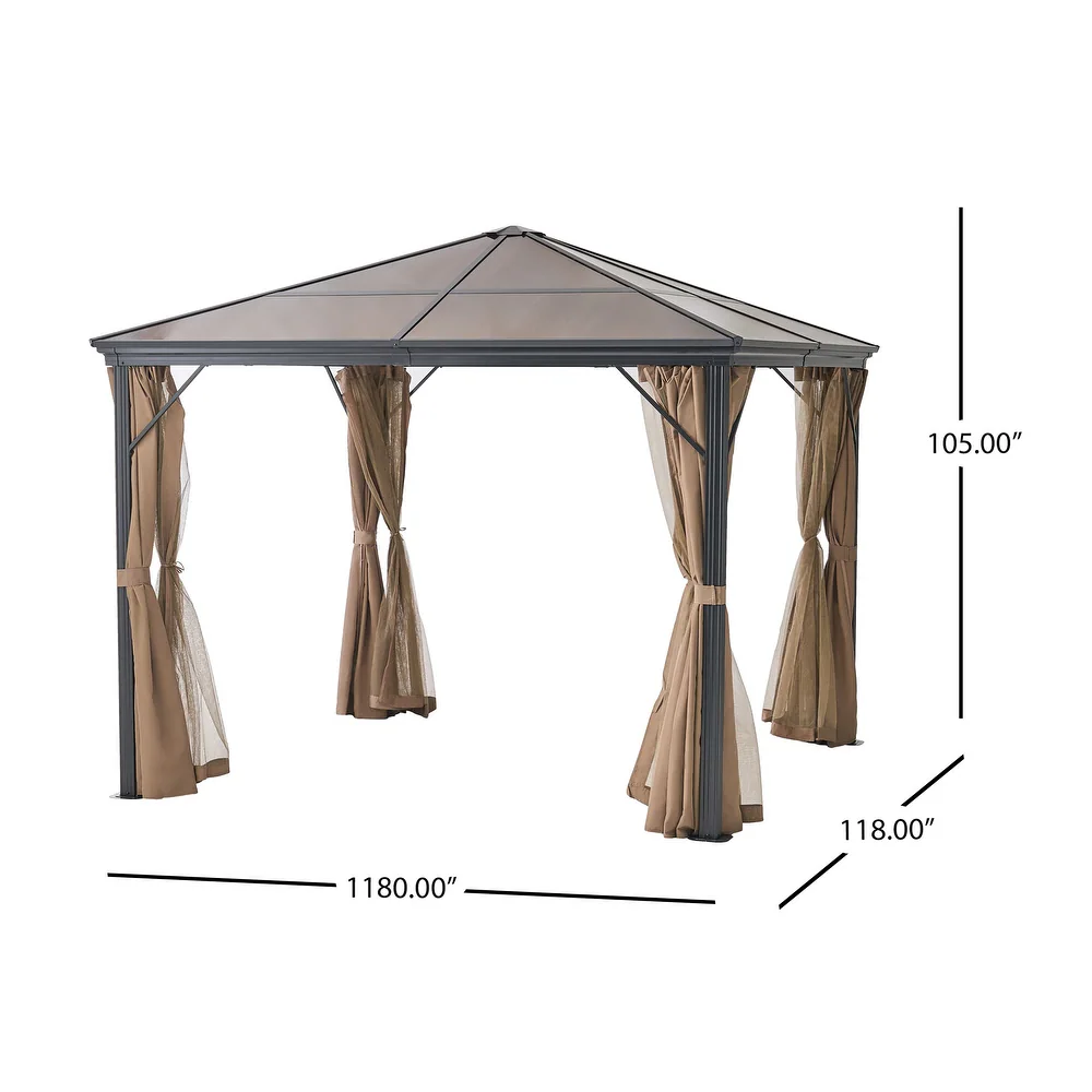 10 ft. x 10 ft. Aluminum Gazebo with Hardtop