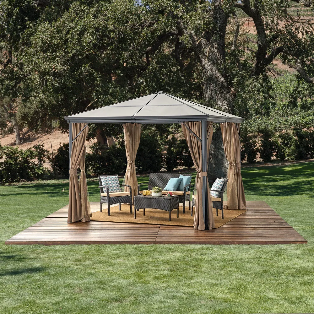 10 ft. x 10 ft. Aluminum Gazebo with Hardtop