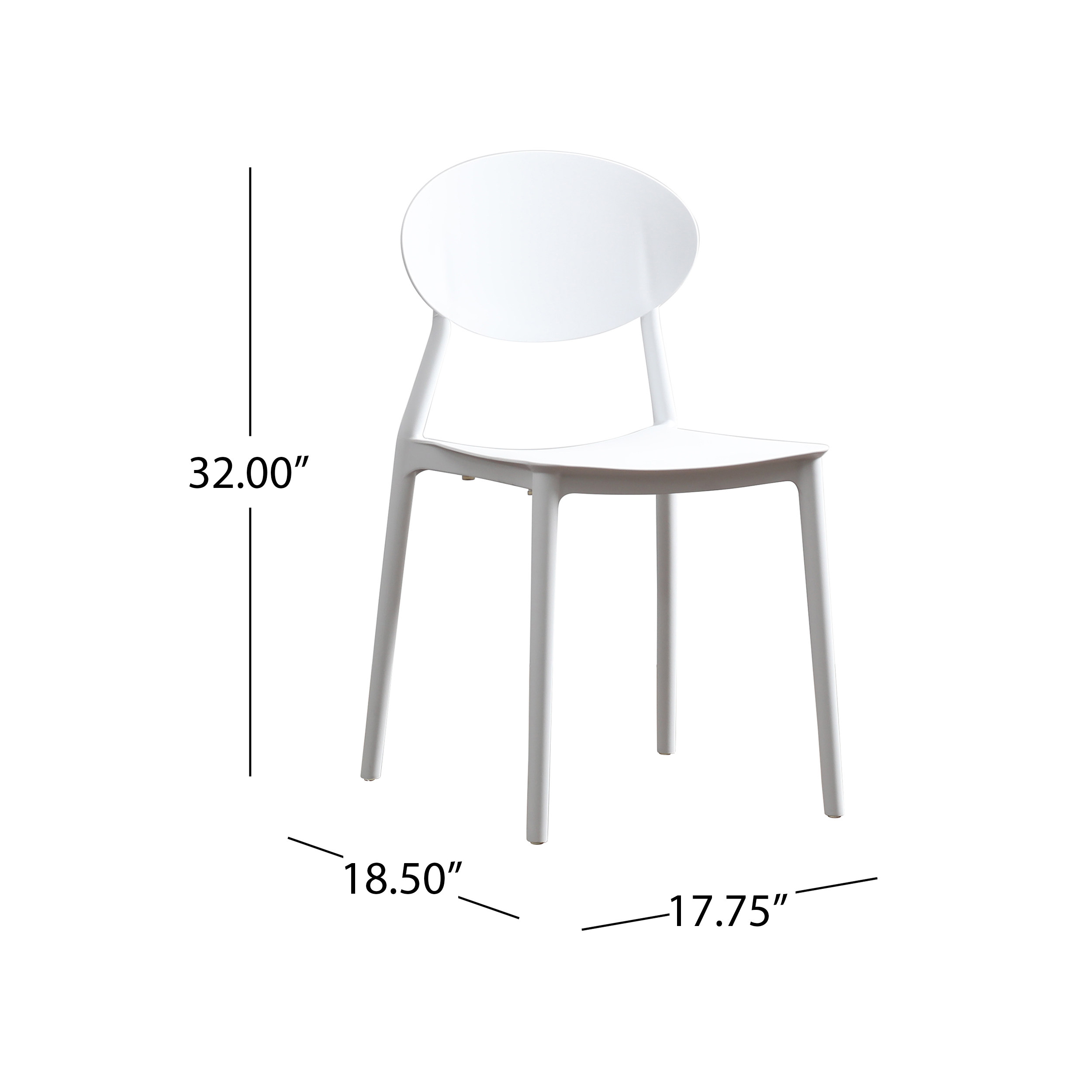 WESTLAKE INJECTION MOLDING PP CHAIR(set of 2)