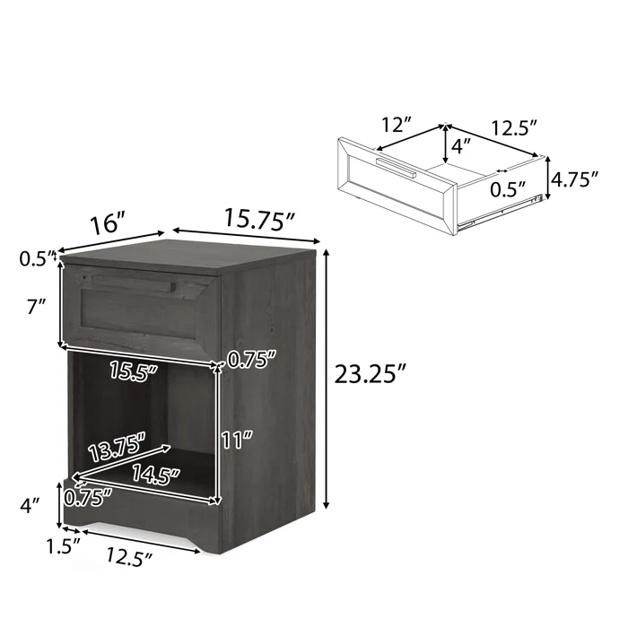 DELANEY     1-DRAWER NIGHTSTAND