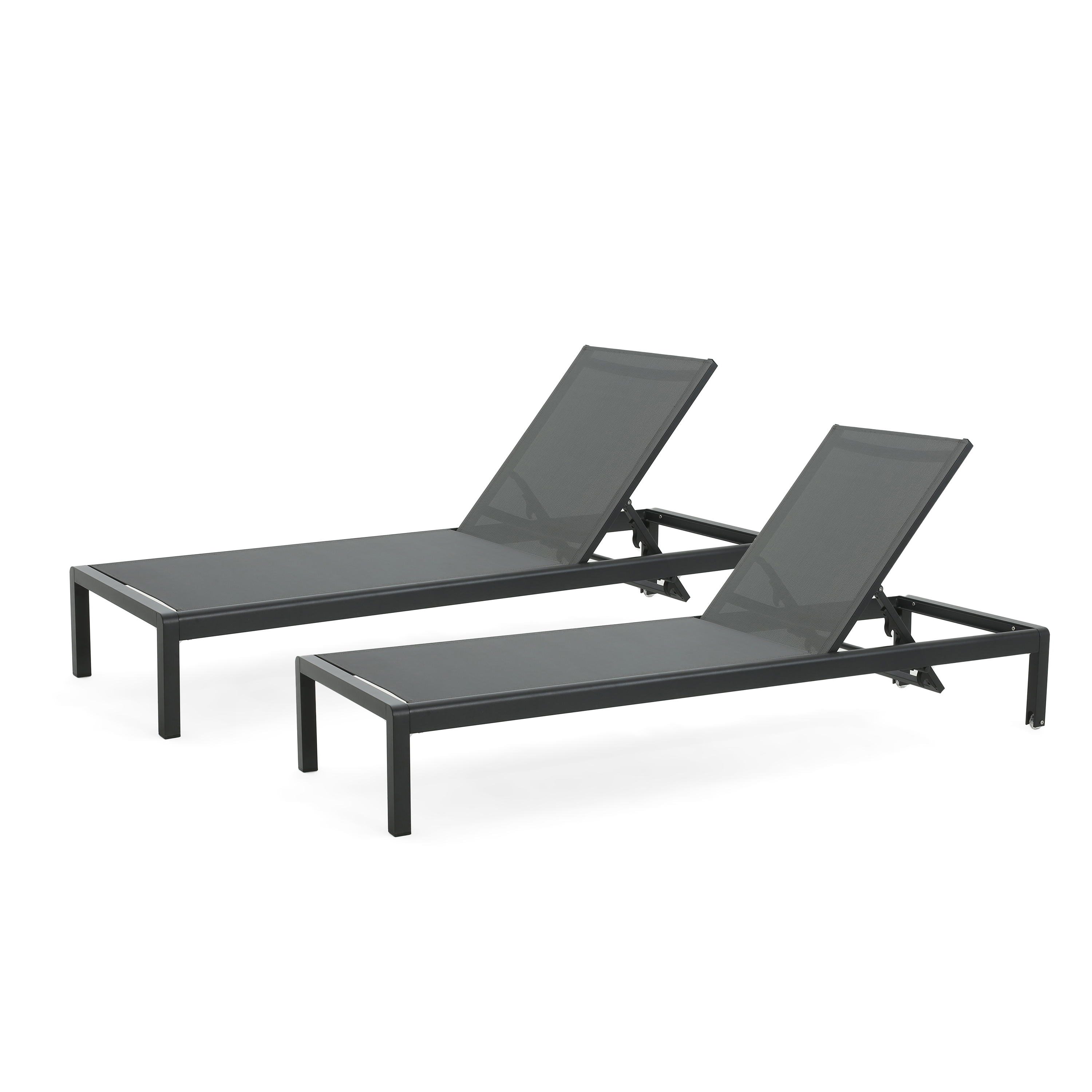 CAPE CORAL KD CHAISE LOUNGE BLK(MP2)( SET OF 2 )