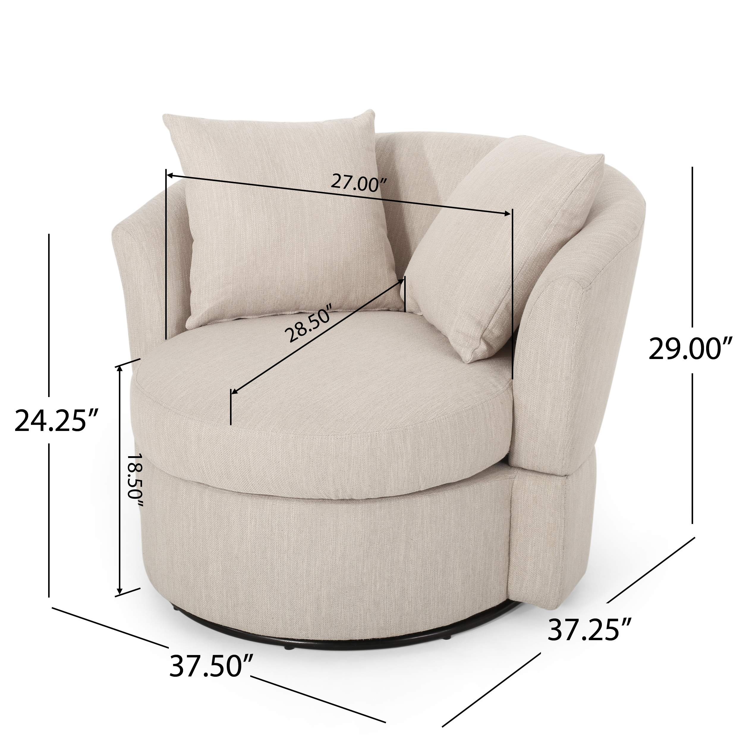 SWIVEL CLUB CHAIR