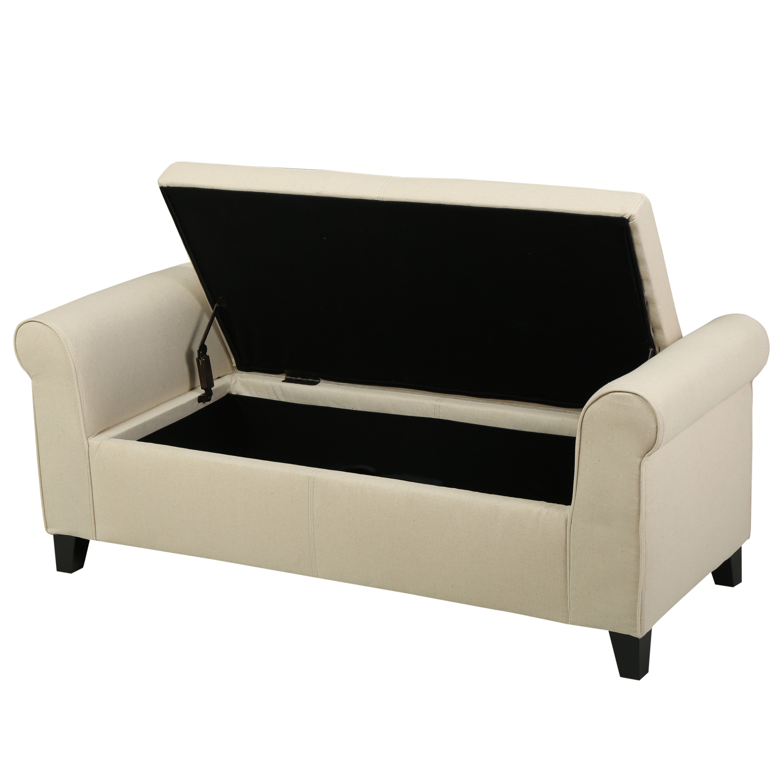 HAYES ARMED STORAGE BENCH