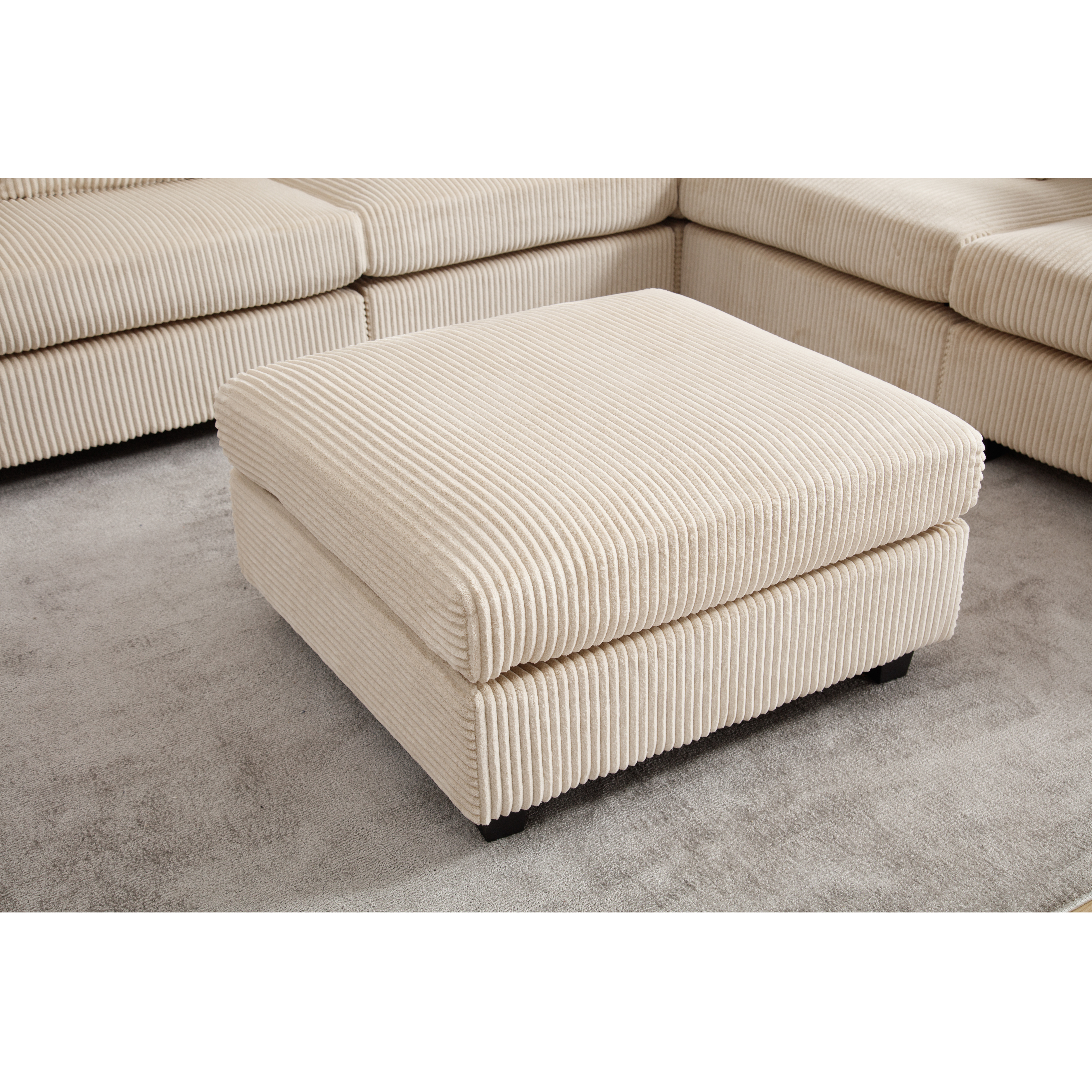 {NEW ARRIVAL} {VIDEO provided} Oversized Modular Sectional Sofa Couch,Modern Minimalist Couches for Living Room,Free Combination Deep Seat Corner Couch for Living Room,Corduroy, Beige