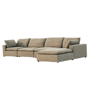 Harper Luxe Grey Sectional - 6 seat Configuration