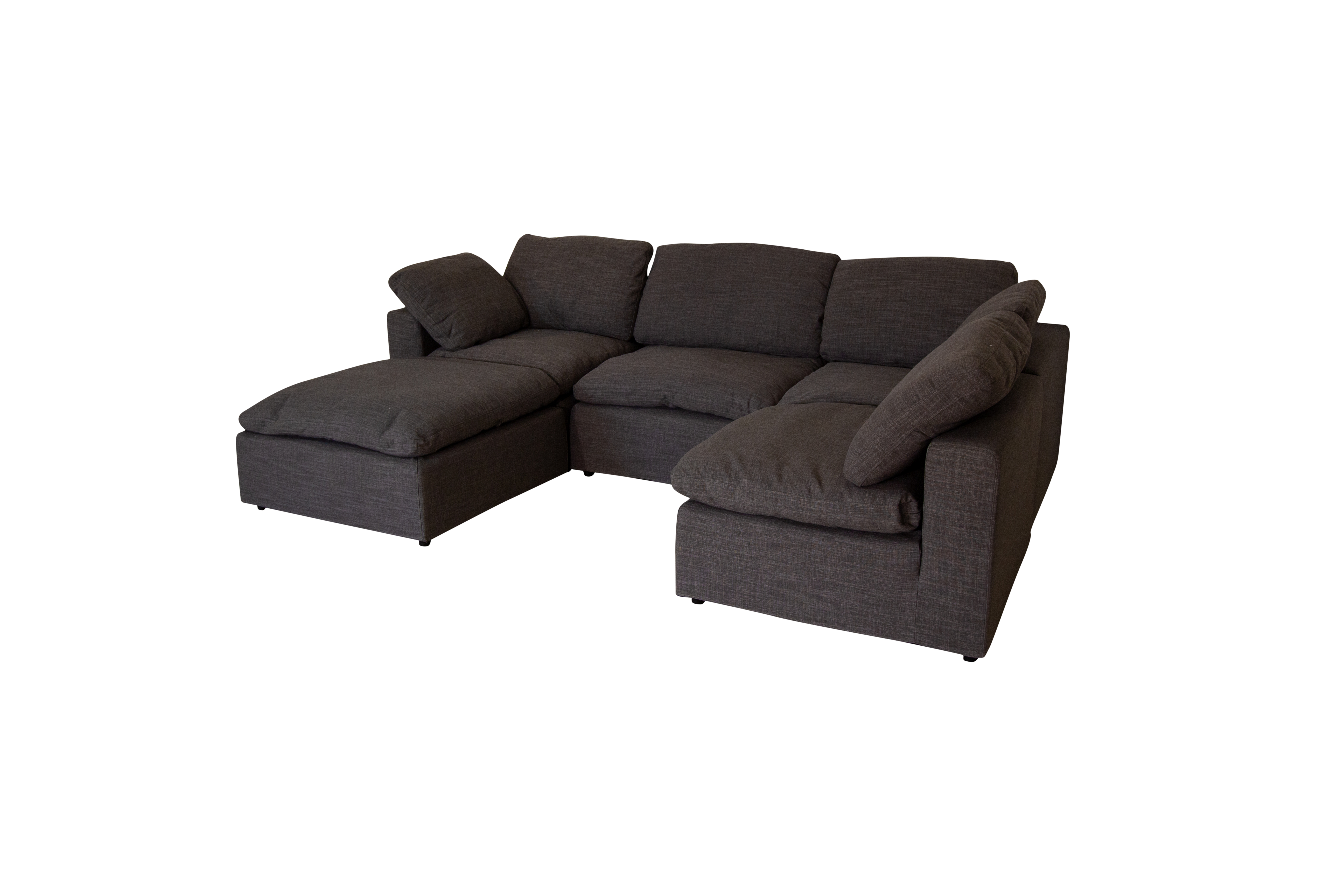 Harper Luxe Grey Sectional - 6 seat Configuration