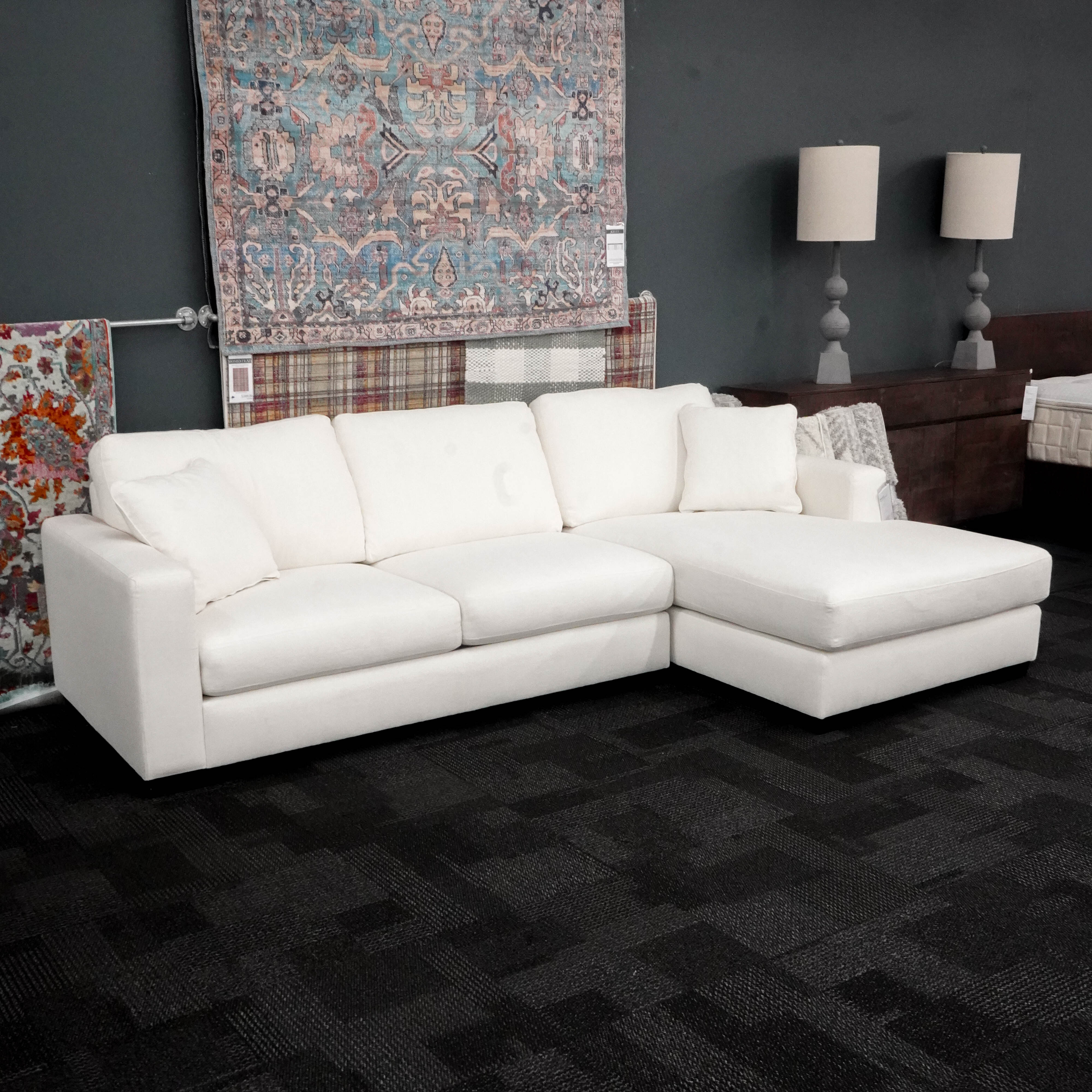 Concord Performance White Modular 2 piece Sectional