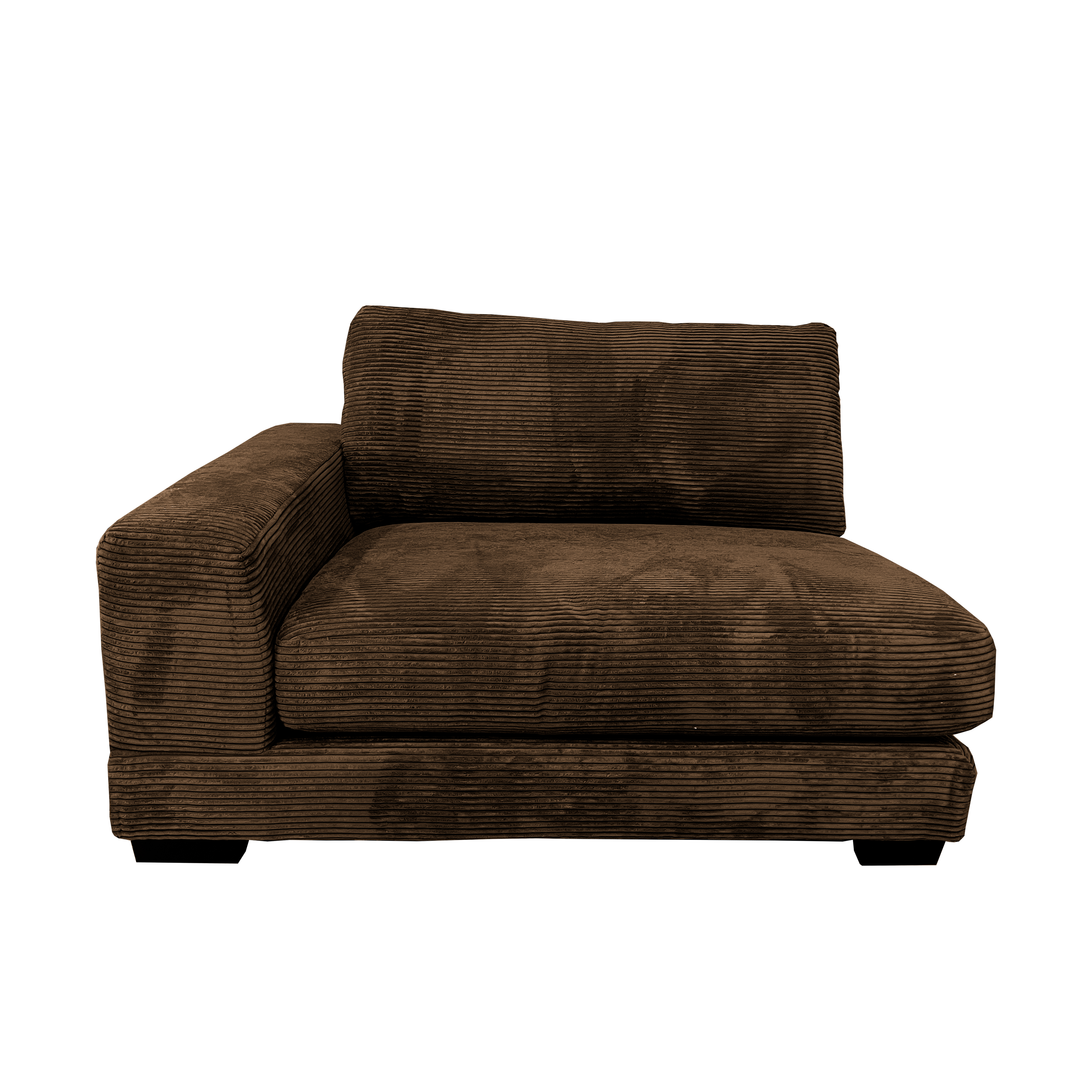 Bella Brown Corduroy Right-Facing 2-piece Sectional