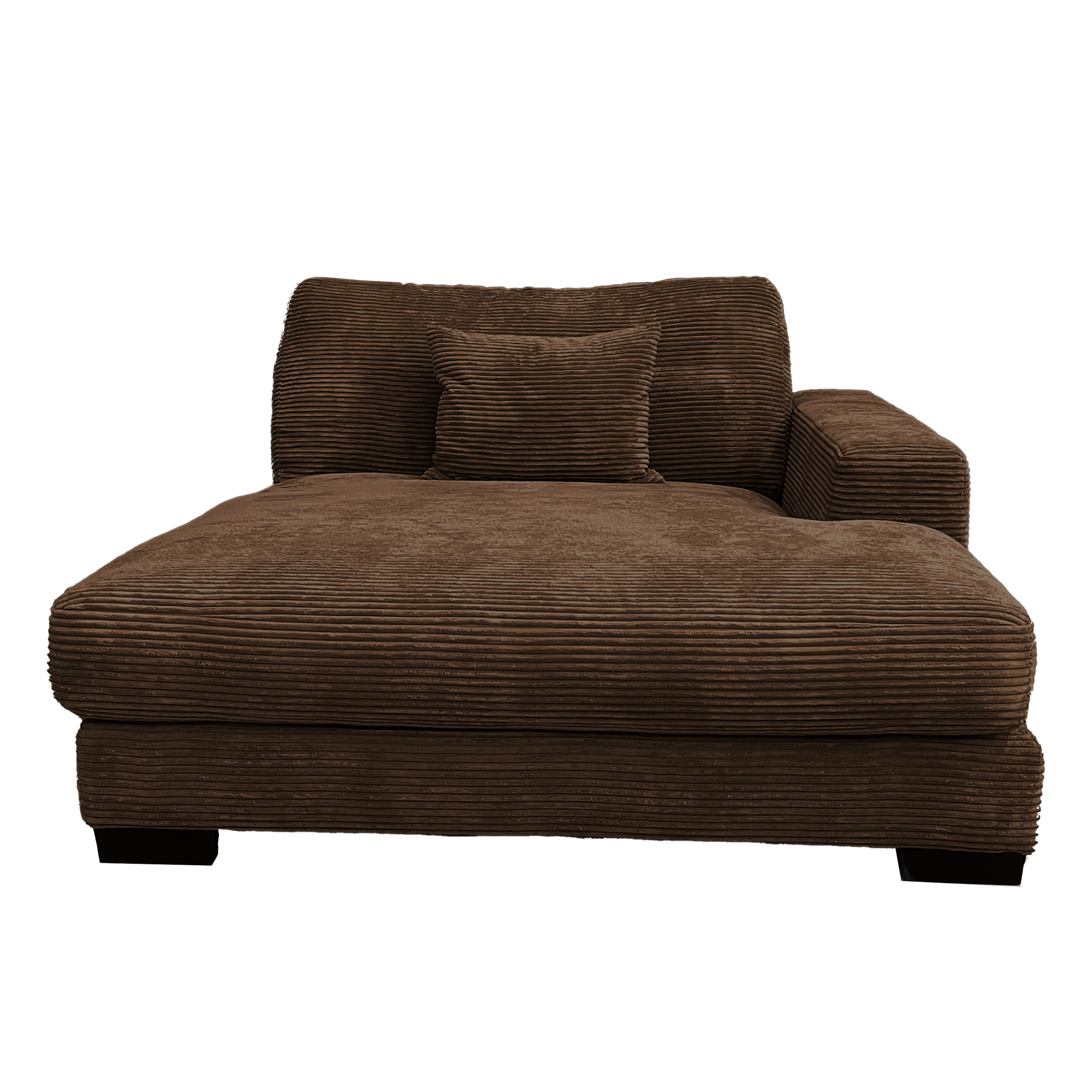 Bella Brown Corduroy Right-Facing 2-piece Sectional